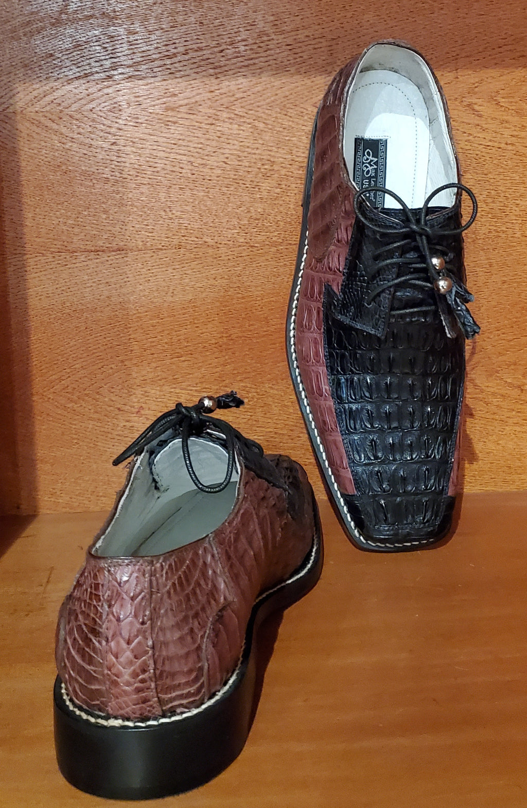 Full Crocodile Burgundy & Black US 11 image 3
