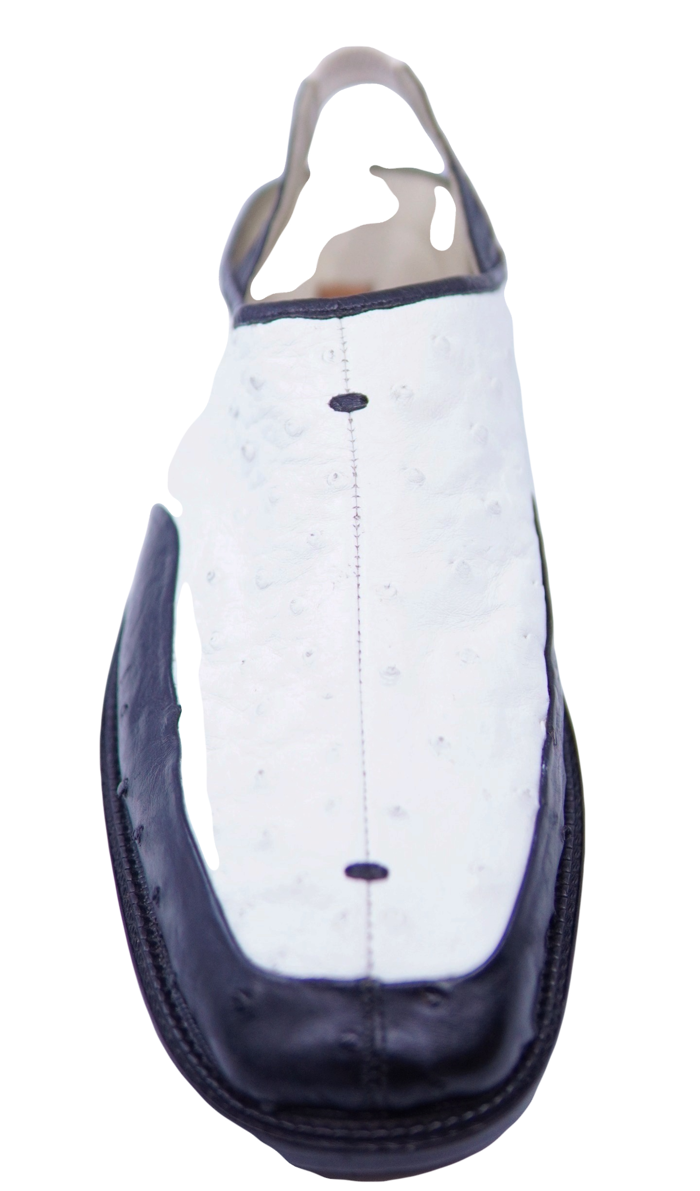 Full Black & White Ostrich Sandals US 11 image 1