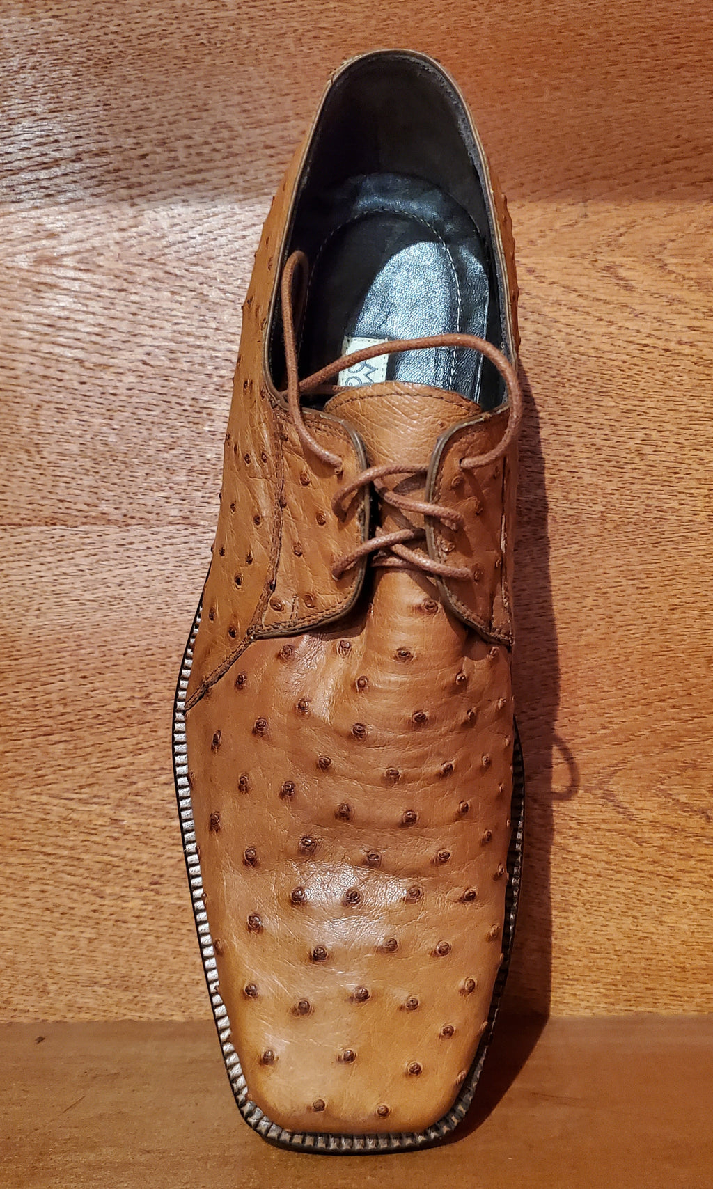 Cognac Ostrich Dress Shoe US Men's 11 image 2