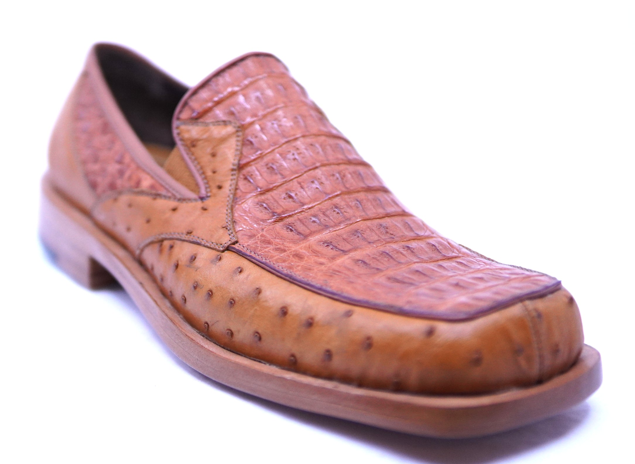 Hornback Crocodile & Ostrich Square Toe Dress Shoe image 2