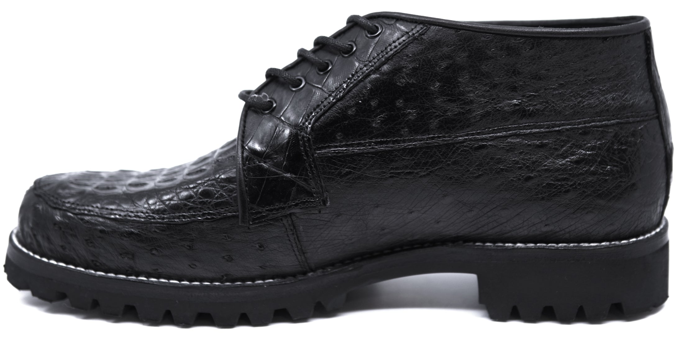 HB Caiman & Ostrich Ankle Boots 8D image 1