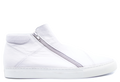 Off White Leather Zipper Sneaker US 10.5 image 0