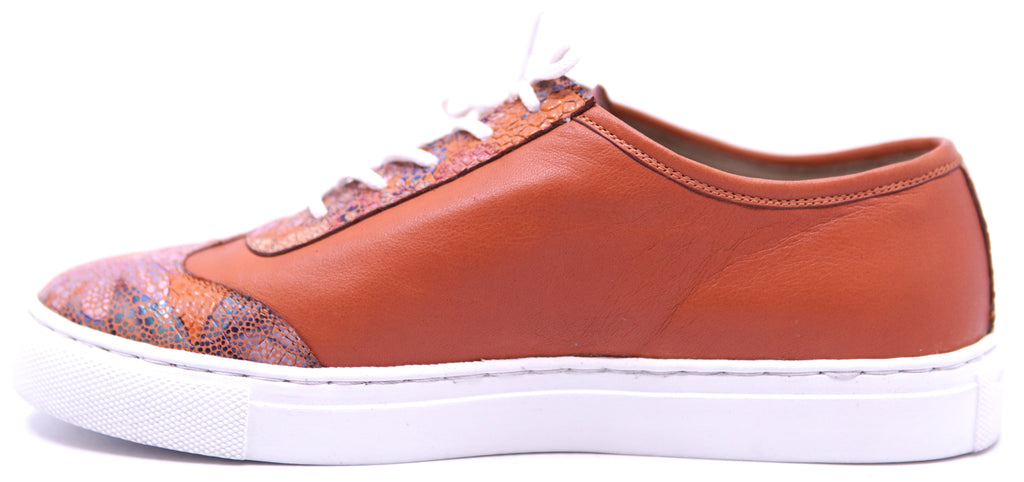 Leather & Floral Printed Sneakers 6.5-US Womens-6.5 image 1