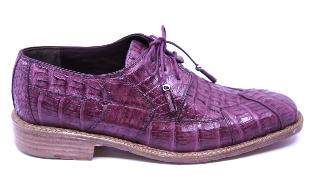 Full Caiman Burgundy Dress Shoes image 0