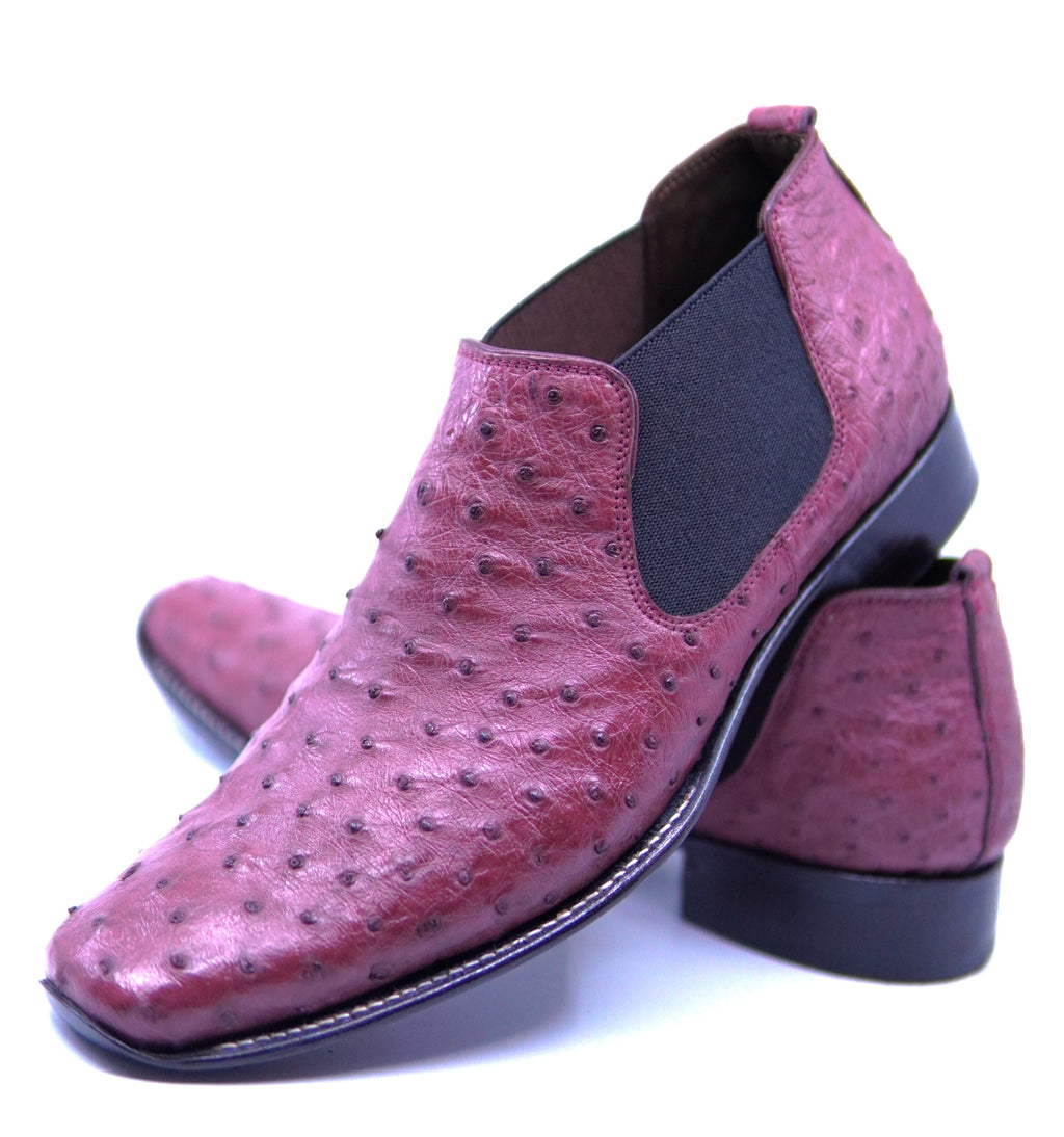 Burgundy Ostrich Chelsea Boots US Men's 10 image 3