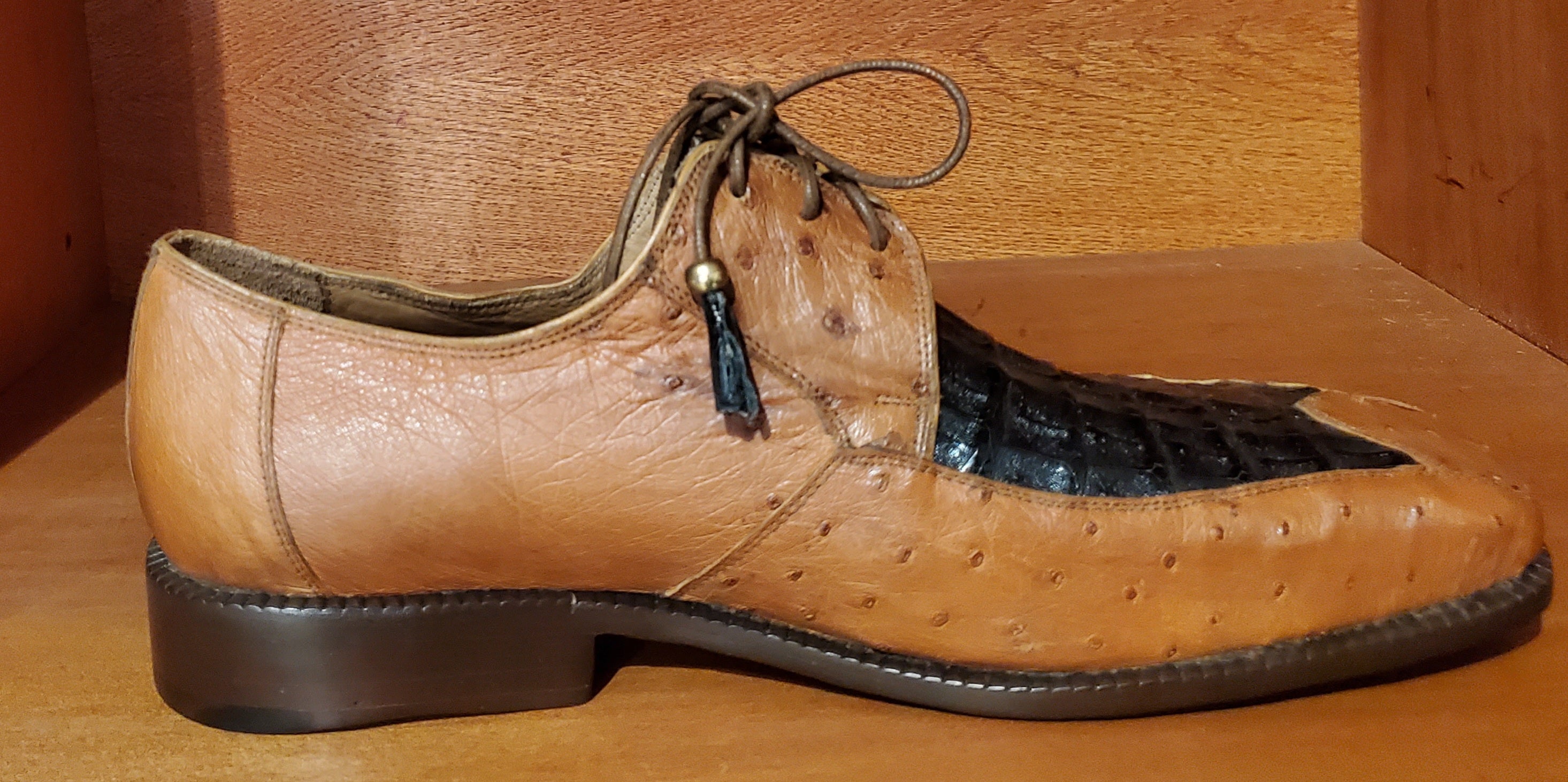 Ostrich and Croc Dress Shoes US 11 image 0