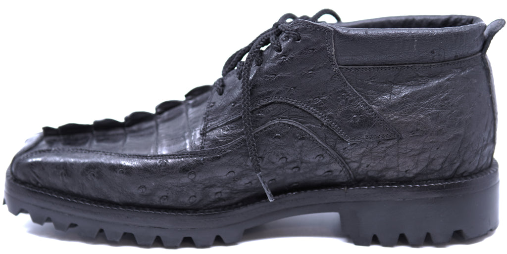 Genuine Ostrich & Caiman Tail Ankle Boots image 1