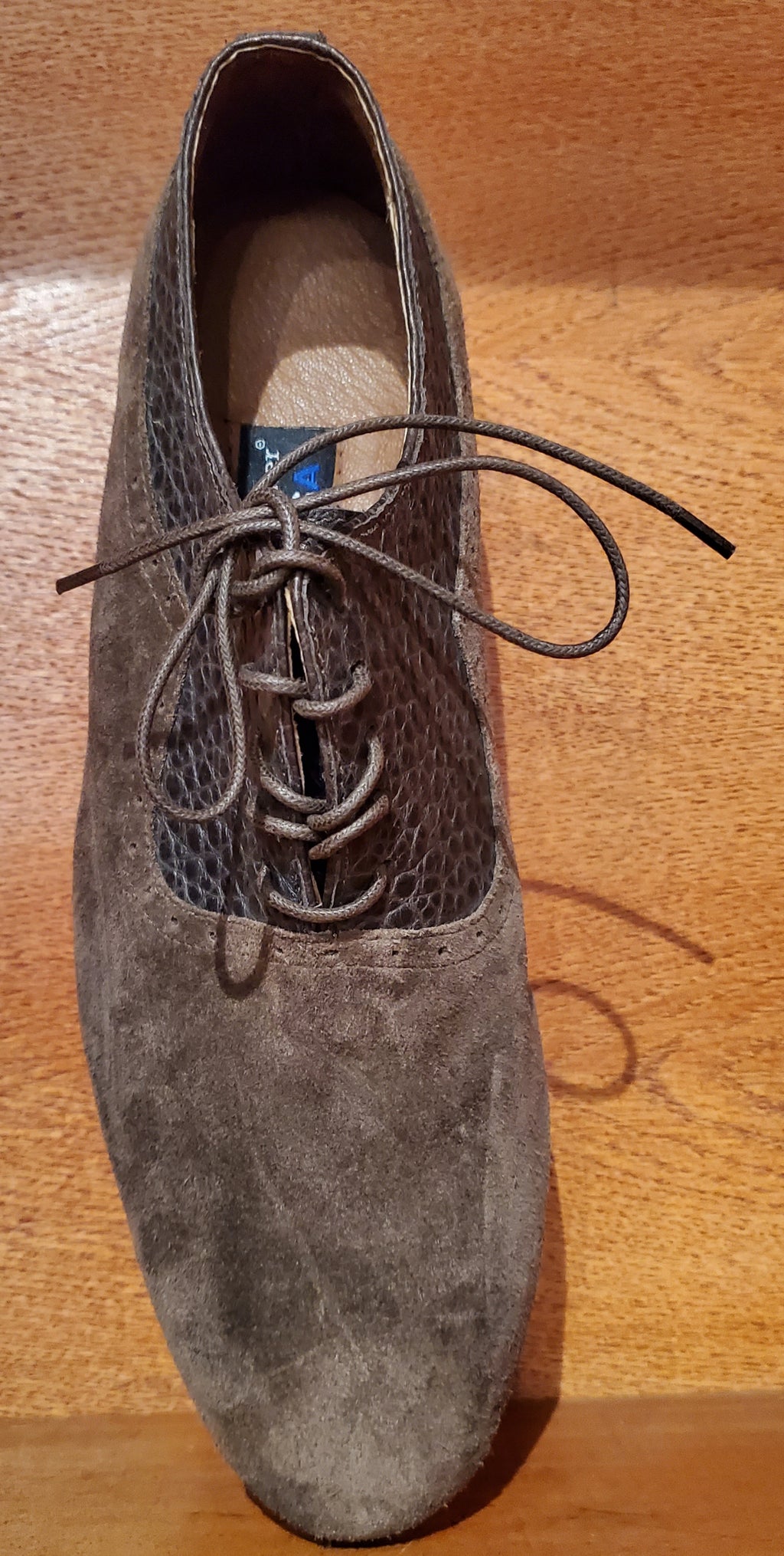 Brown Buffalo & Suede Dress Shoe US Men's 10.5 image 2