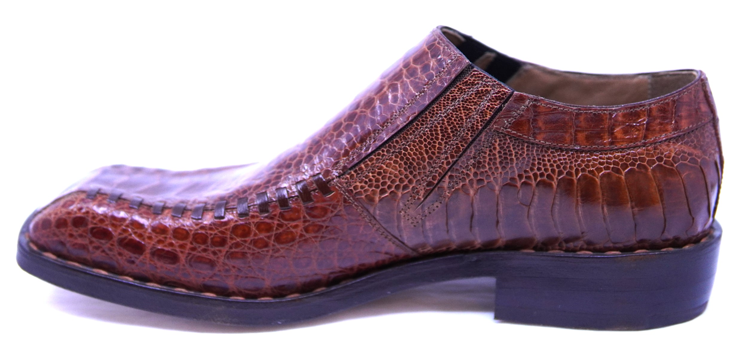 Ostrich Leg & Alligator Loafer Dress Shoe image 1