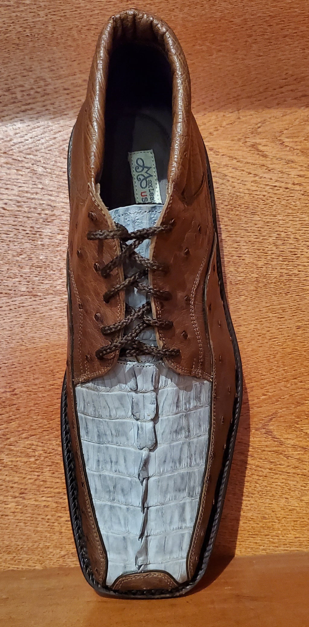 Caiman Tail & Ostrich Dress Boot US Men's 10.5 image 2