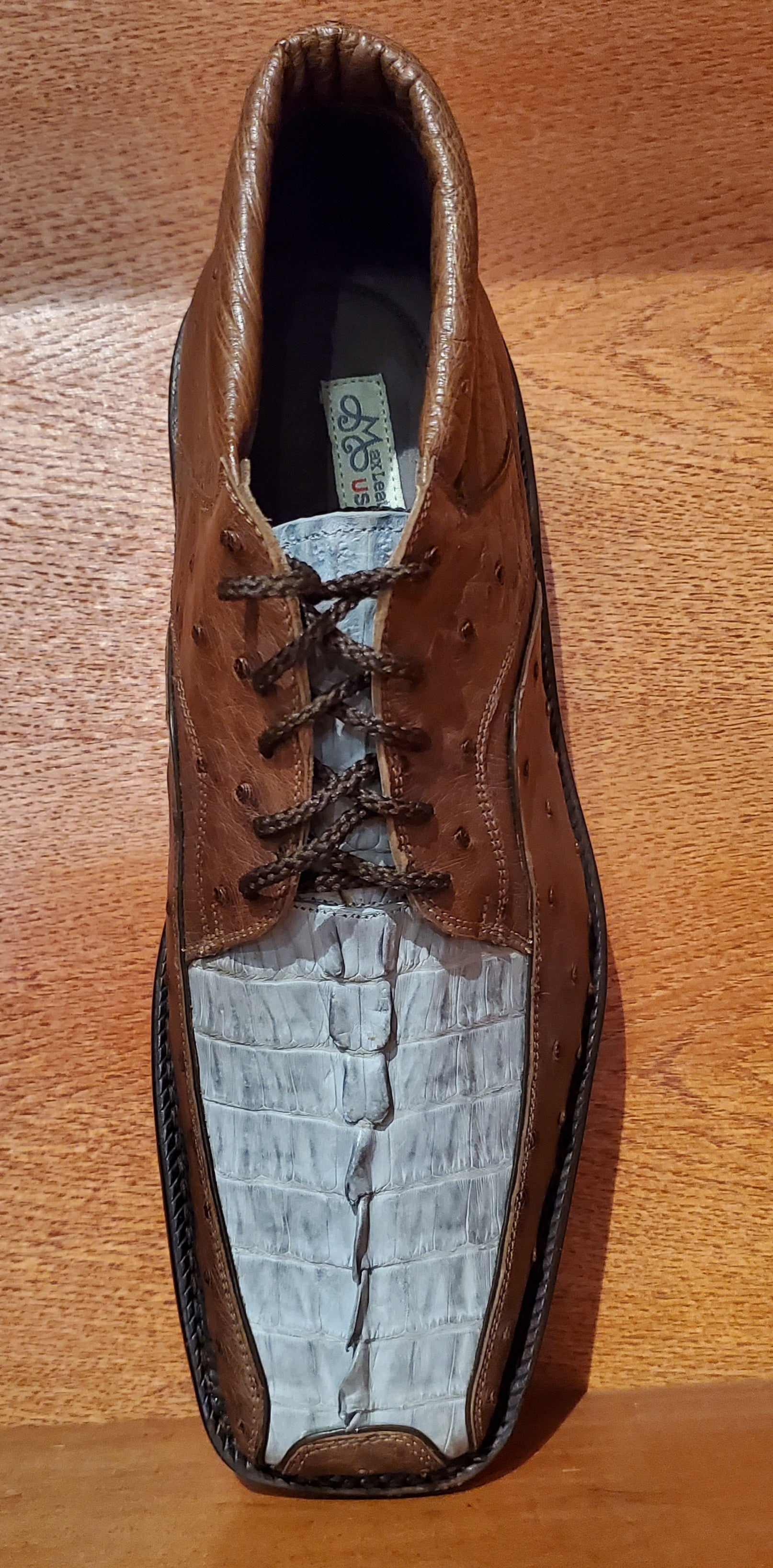 Caiman Tail & Ostrich Dress Boot US Men's 10.5 image 2