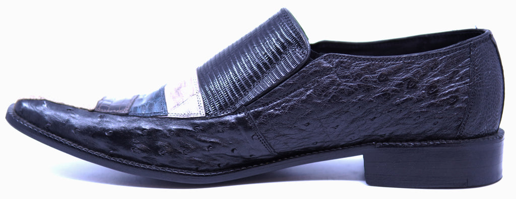 Genuine Ostrich, Lizard & Alligator Loafer Dress Shoe image 1