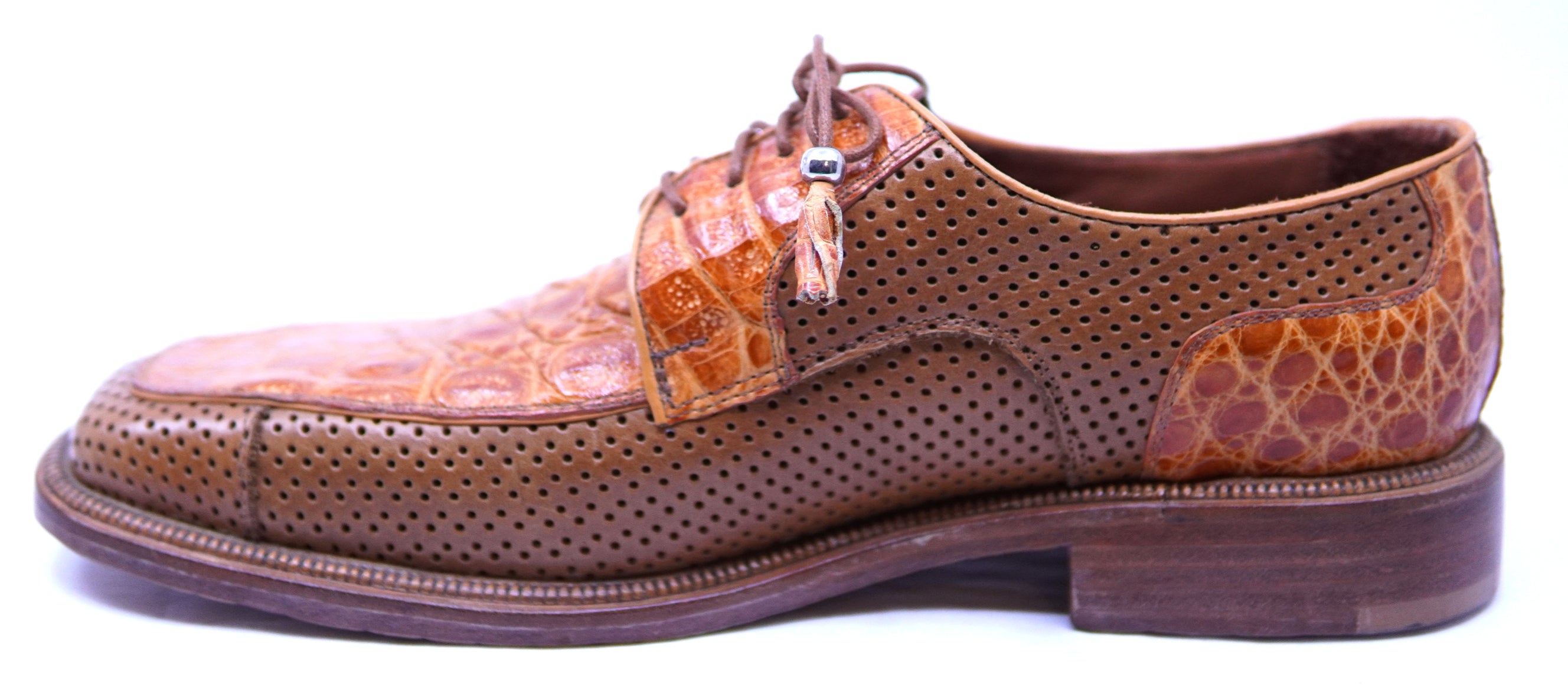 Crocodile Belly & Perforated Leather Dress Shoe image 1