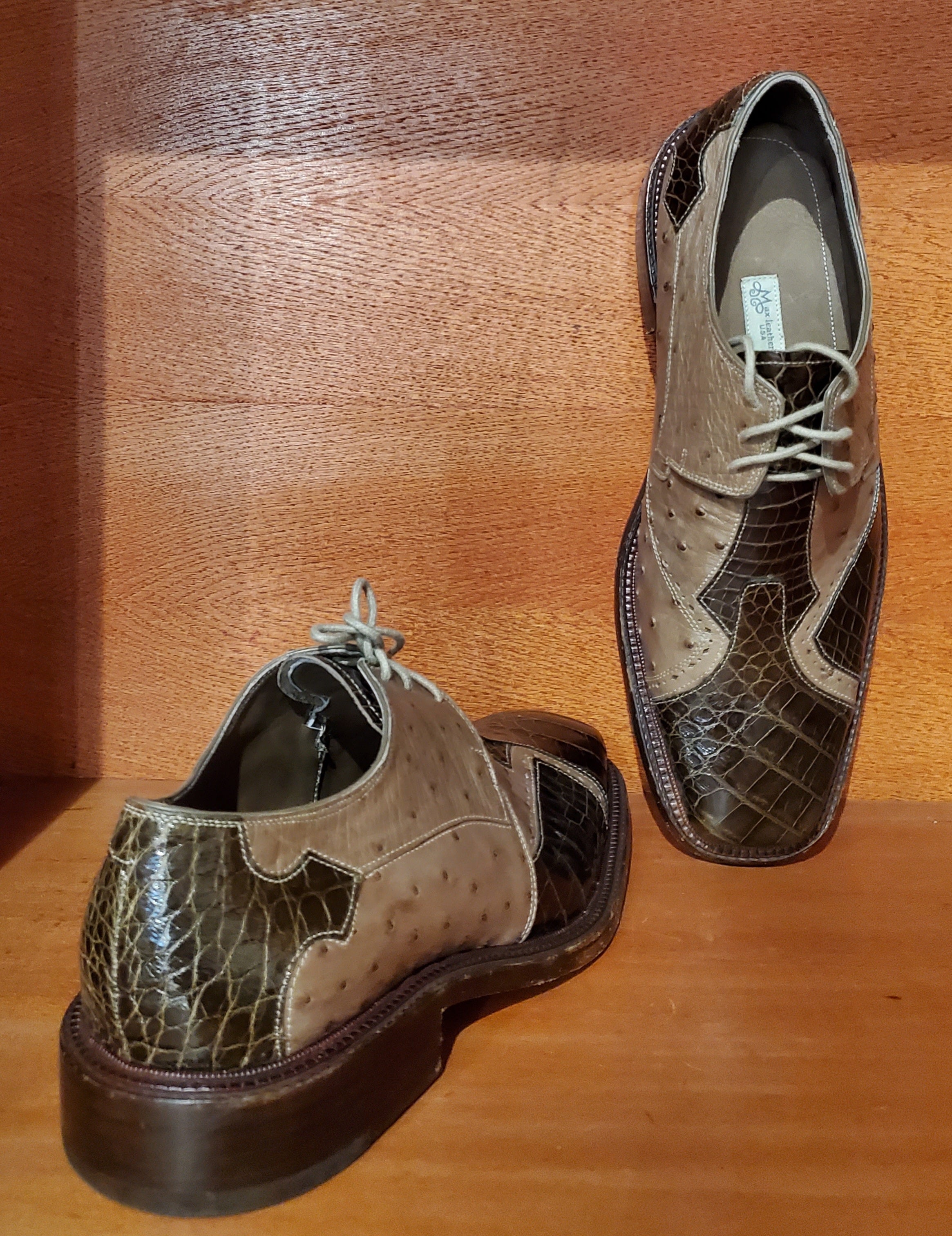 Ostrich and Alligator Dress Shoe US Men's 11.5 image 1