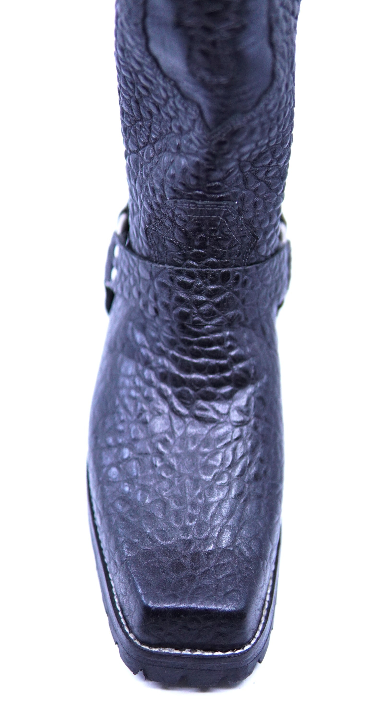 Textured Leather Motorcycle Boots US 10 image 1