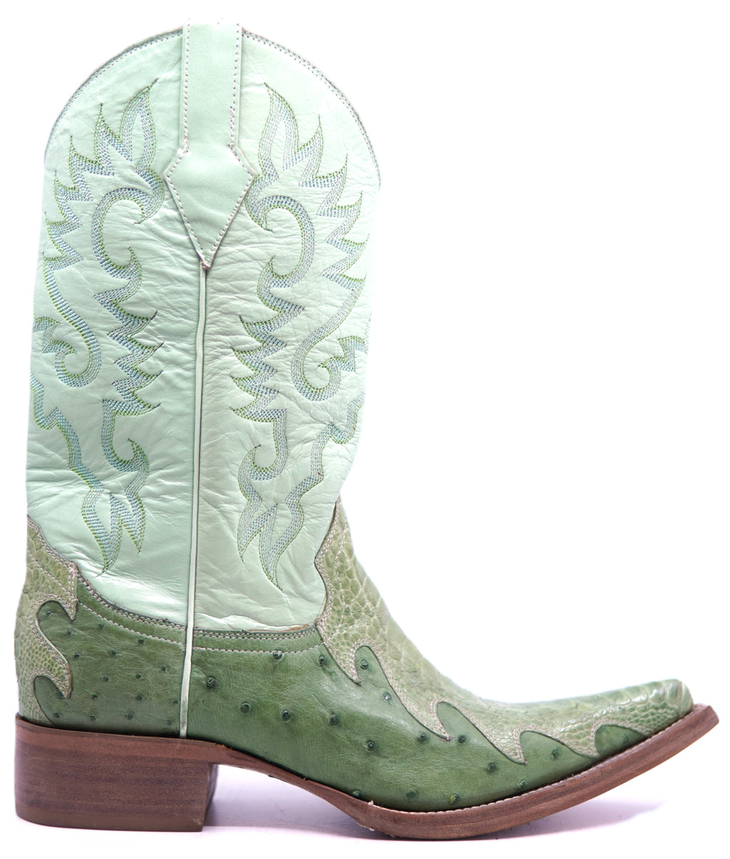 Genuine Ostrich Pointed Toe Western Boots image 0