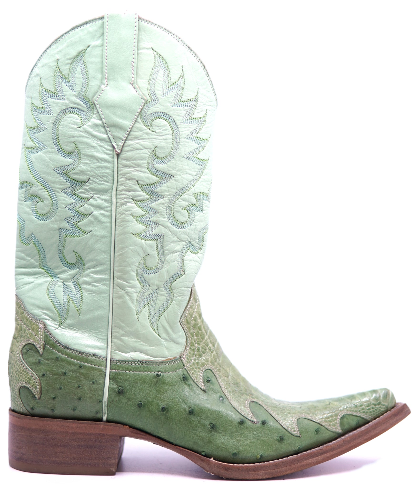 Genuine Ostrich Pointed Toe Western Boots image 0