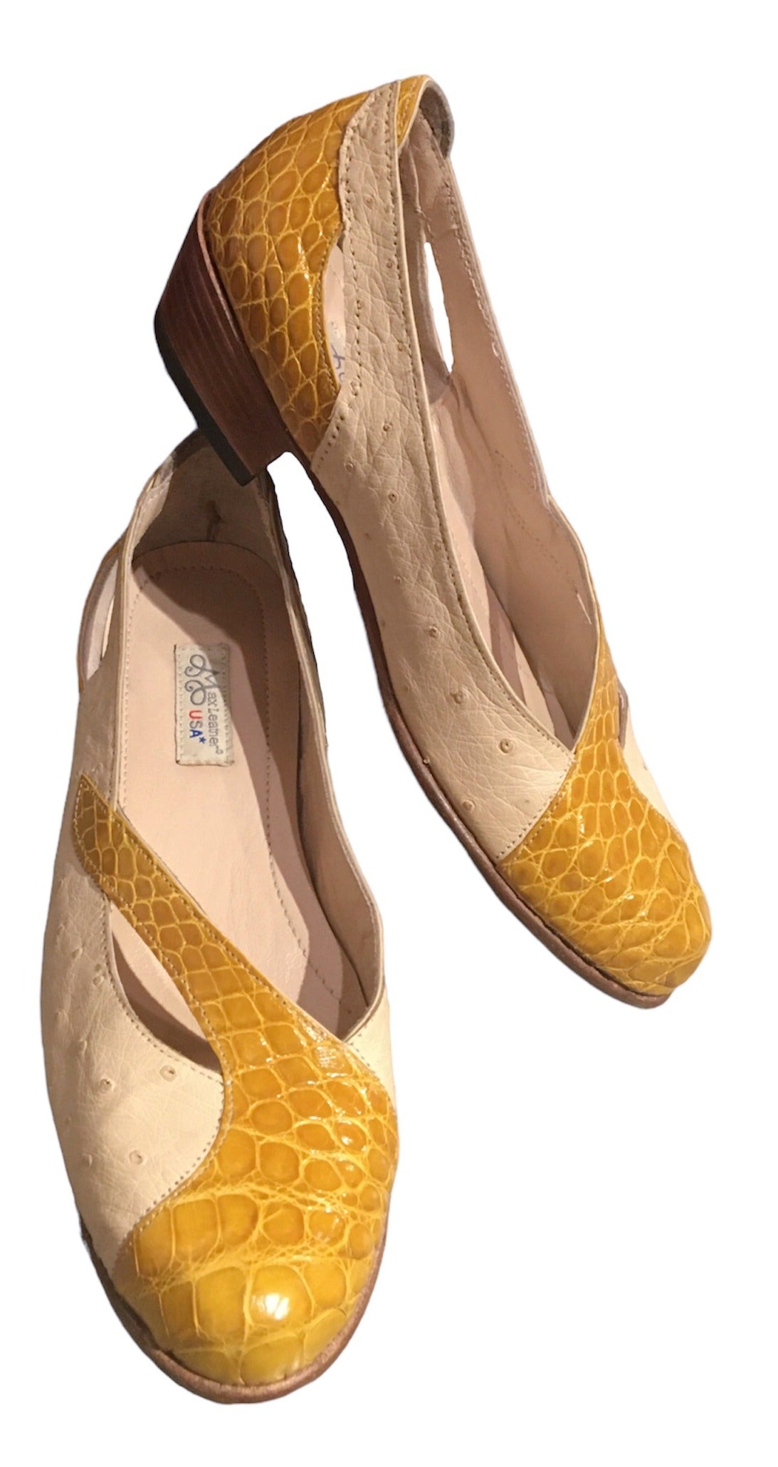 Crocodile and Ostrich heel US 5.5 image 2