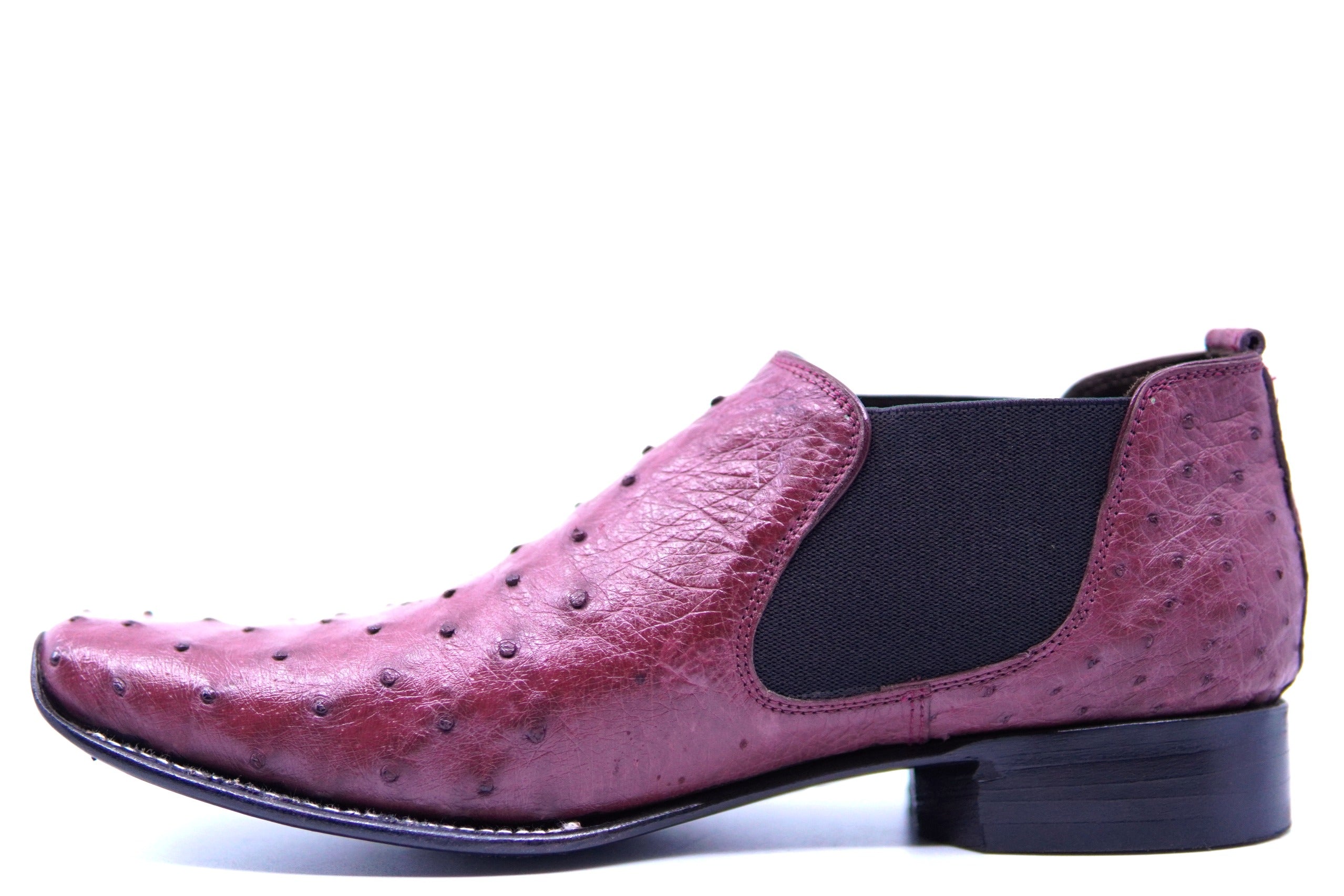Burgundy Ostrich Chelsea Boots US Men's 10 image 2