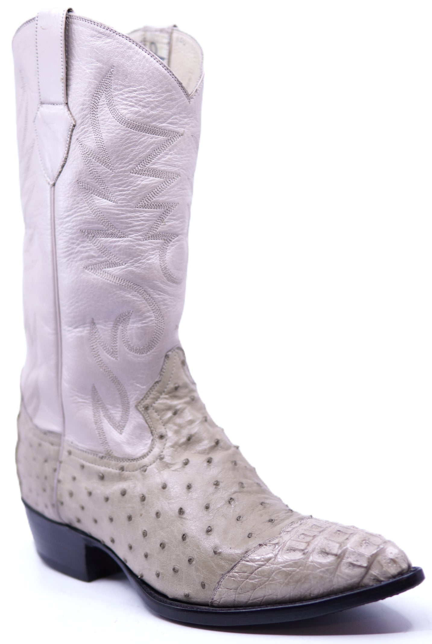 Genuine Ostrich & HB Caiman Cowboy Boots image 2