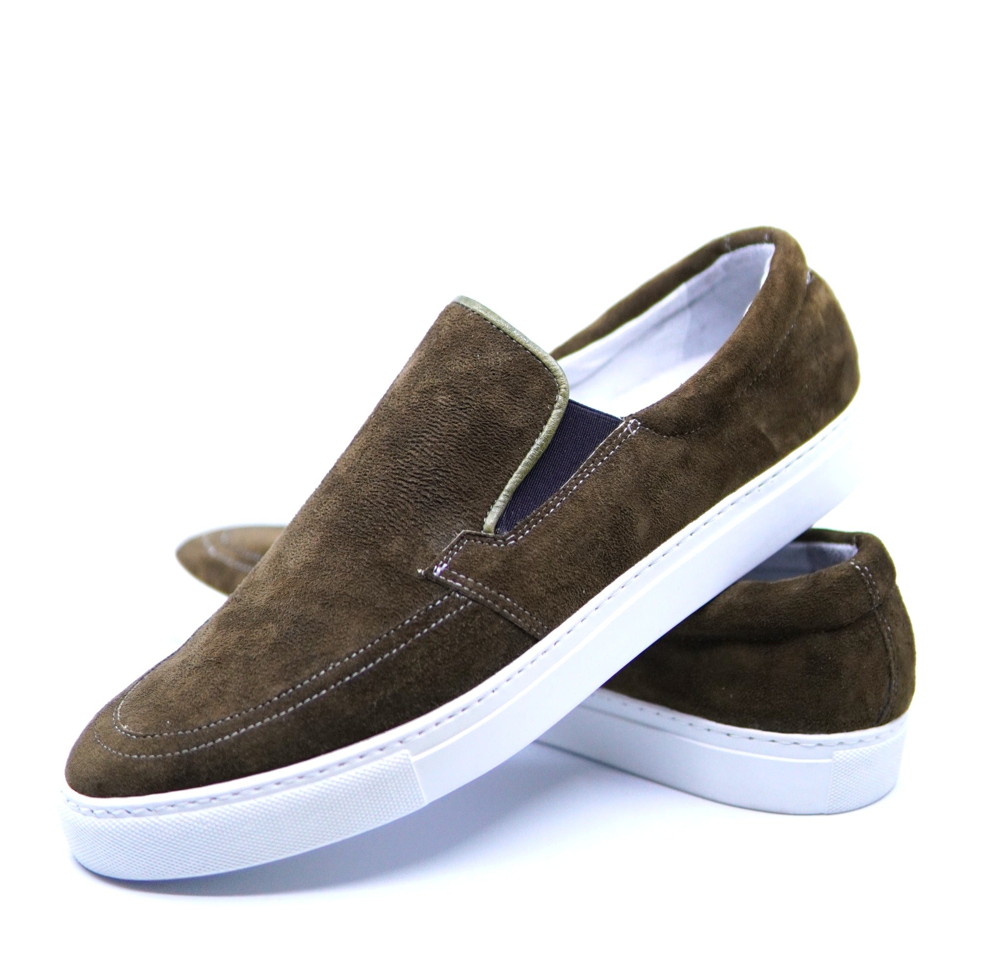 Olive Suede Slip On Sneaker US Men's 11 image 3