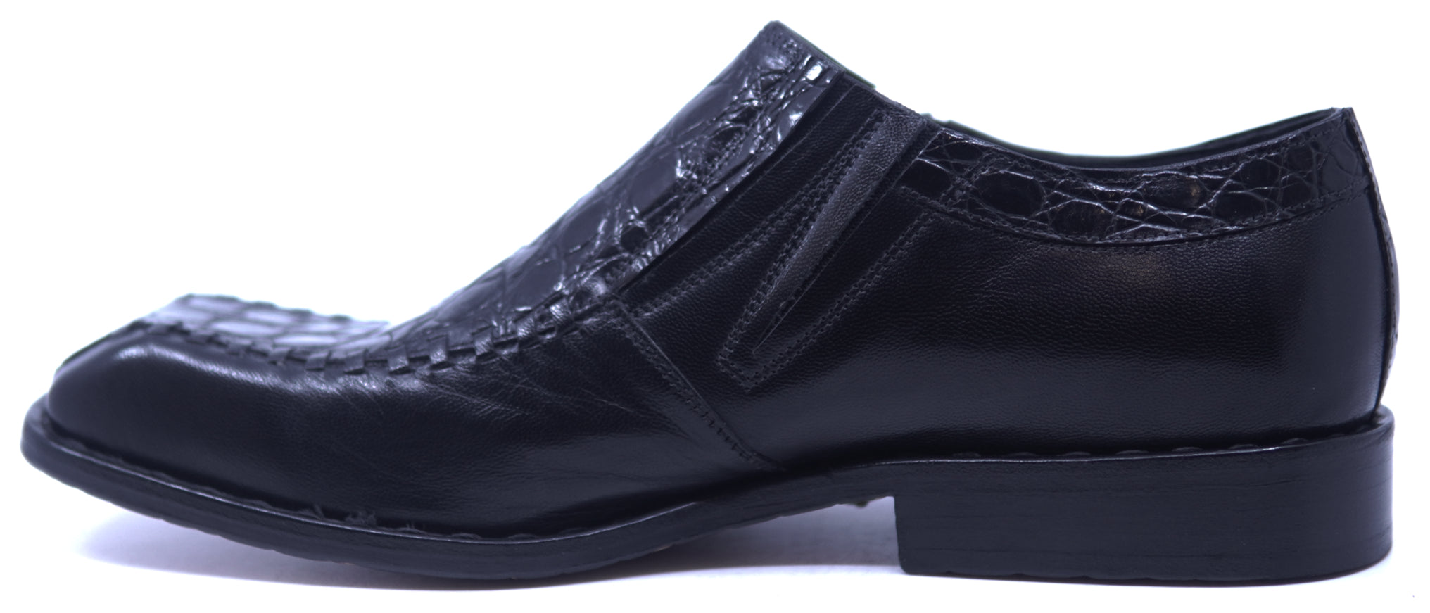 Leather & Alligator Belly Loafer Dress Shoe image 1