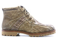 Tan Croc and Leather Combat Boot US 10.5 image 0