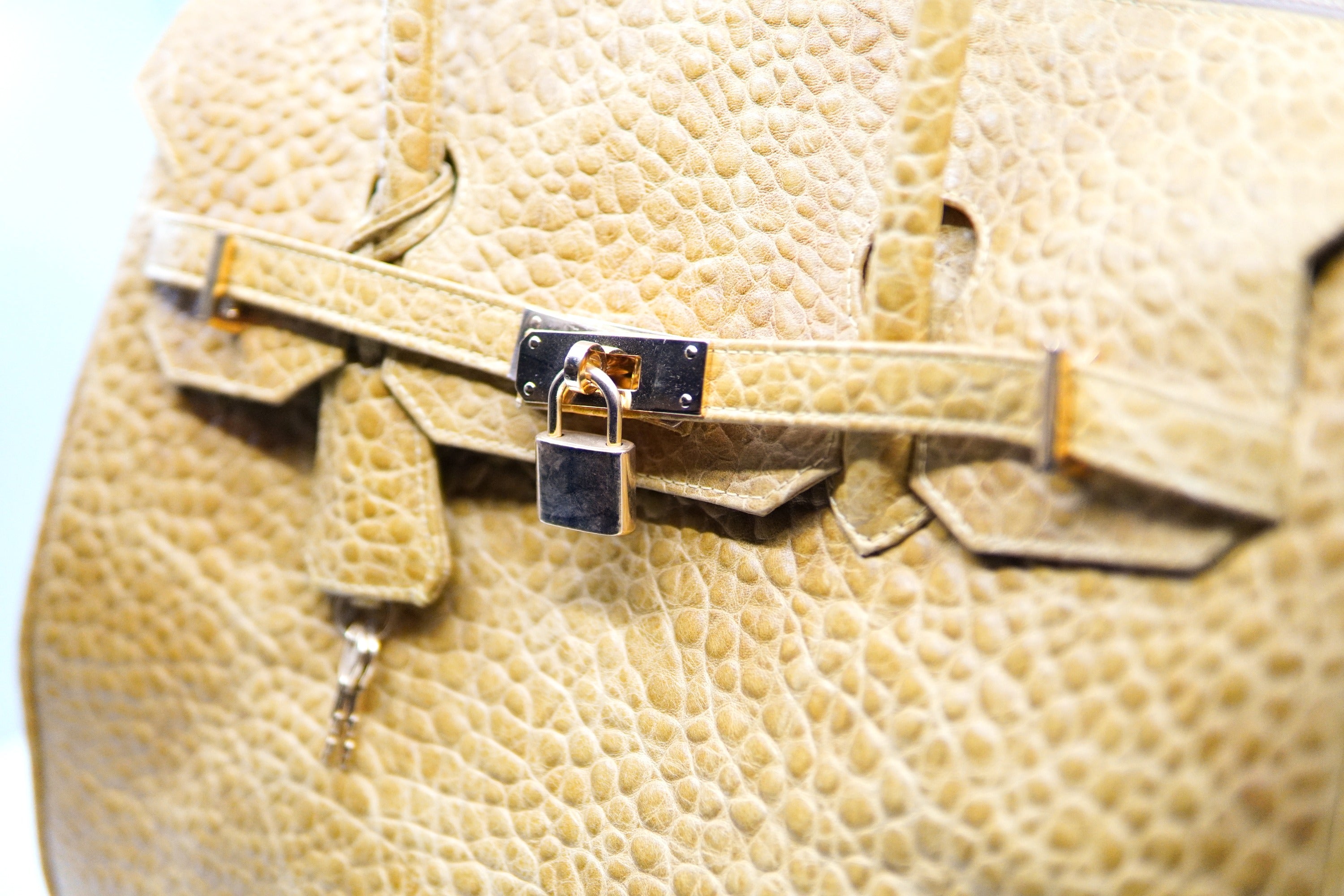 Yellow Textured Leather Large Purse image 1