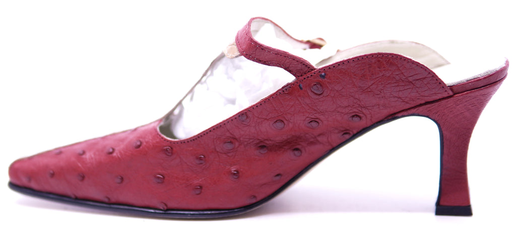 Red Ostrich & Buttercup Alligator Heels 9-US Women's image 1