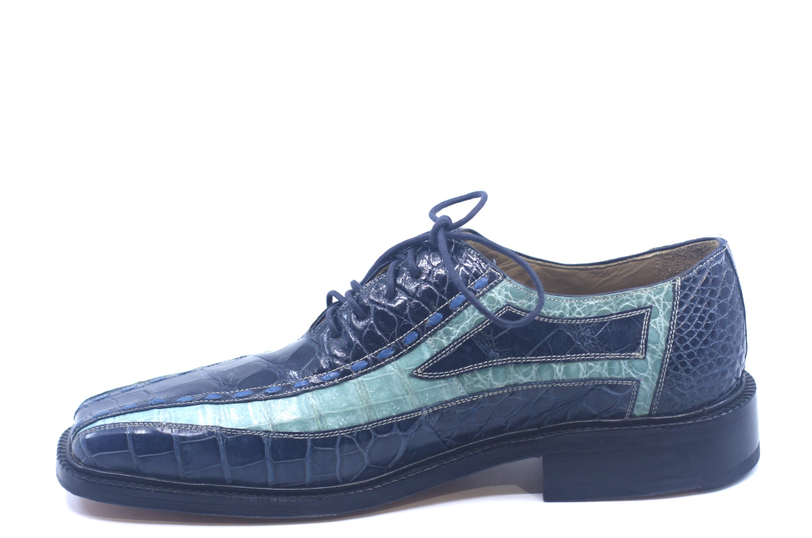Navy/Light Blue Alligator dress shoe  image 2