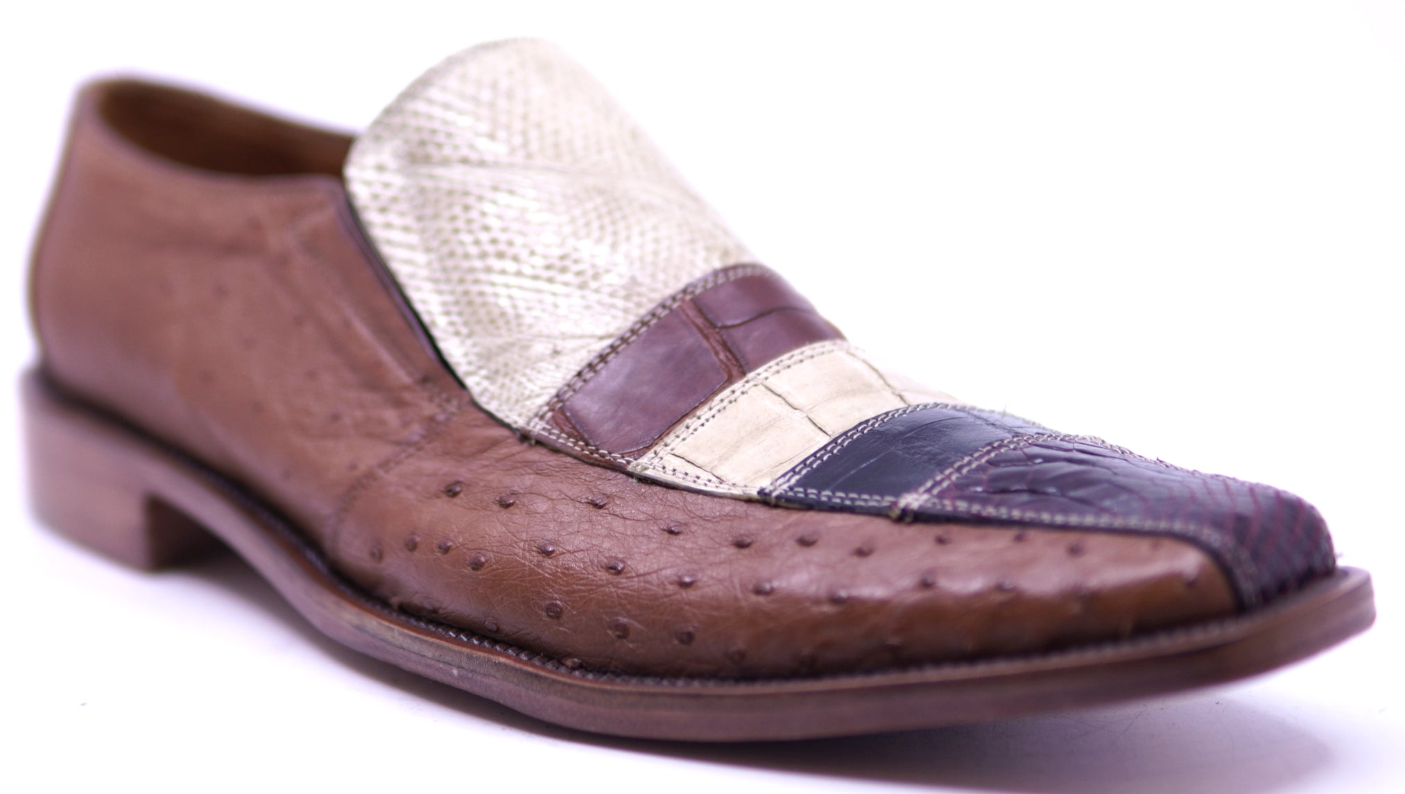 Genuine Ostrich & Alligator Loafer Dress Shoe 12.5-US Men's image 2
