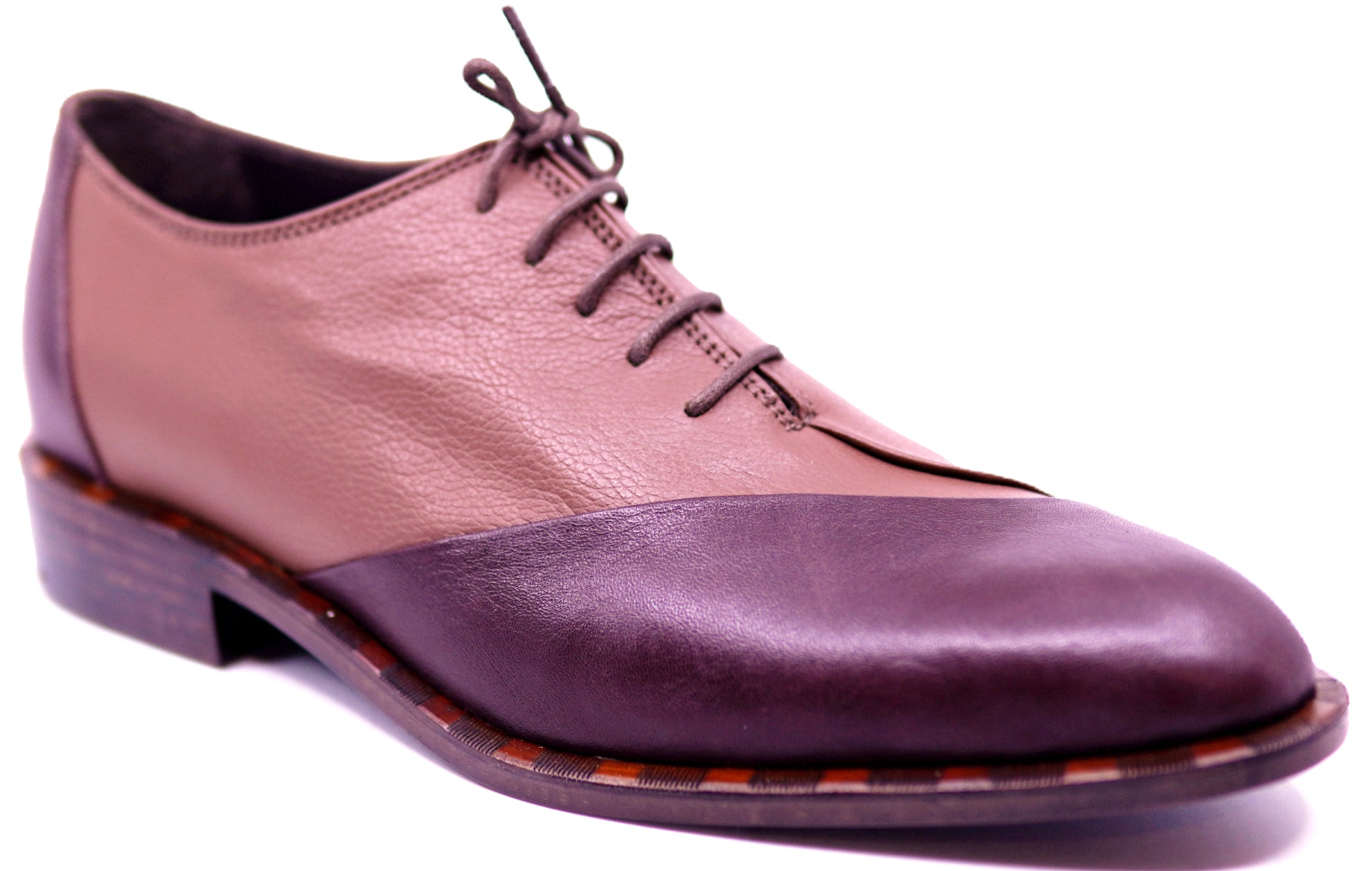 Full Leather Light Brown & Dark BrownDress Shoe image 1