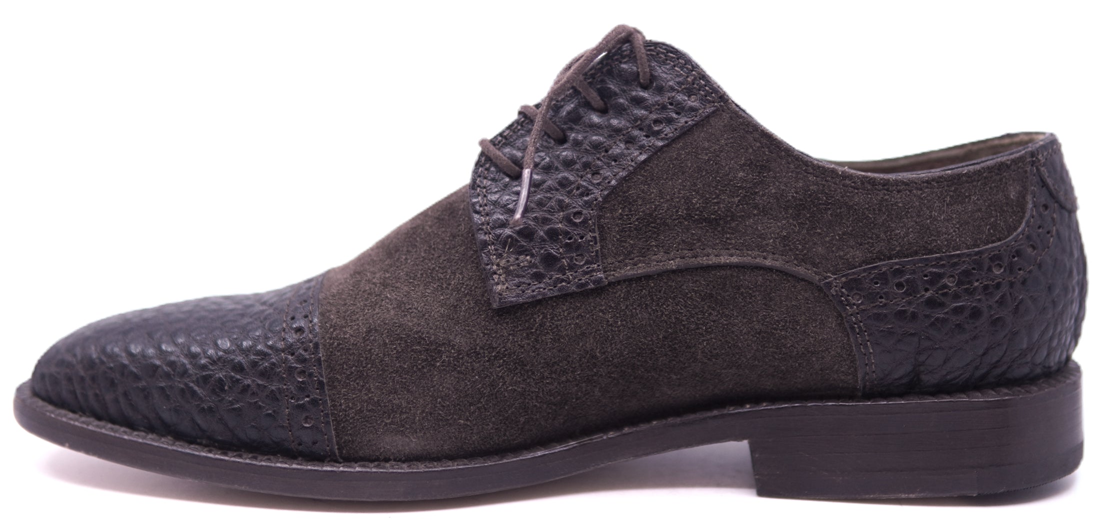 Genuine Suede & Buffalo Textured Dress Shoe image 1