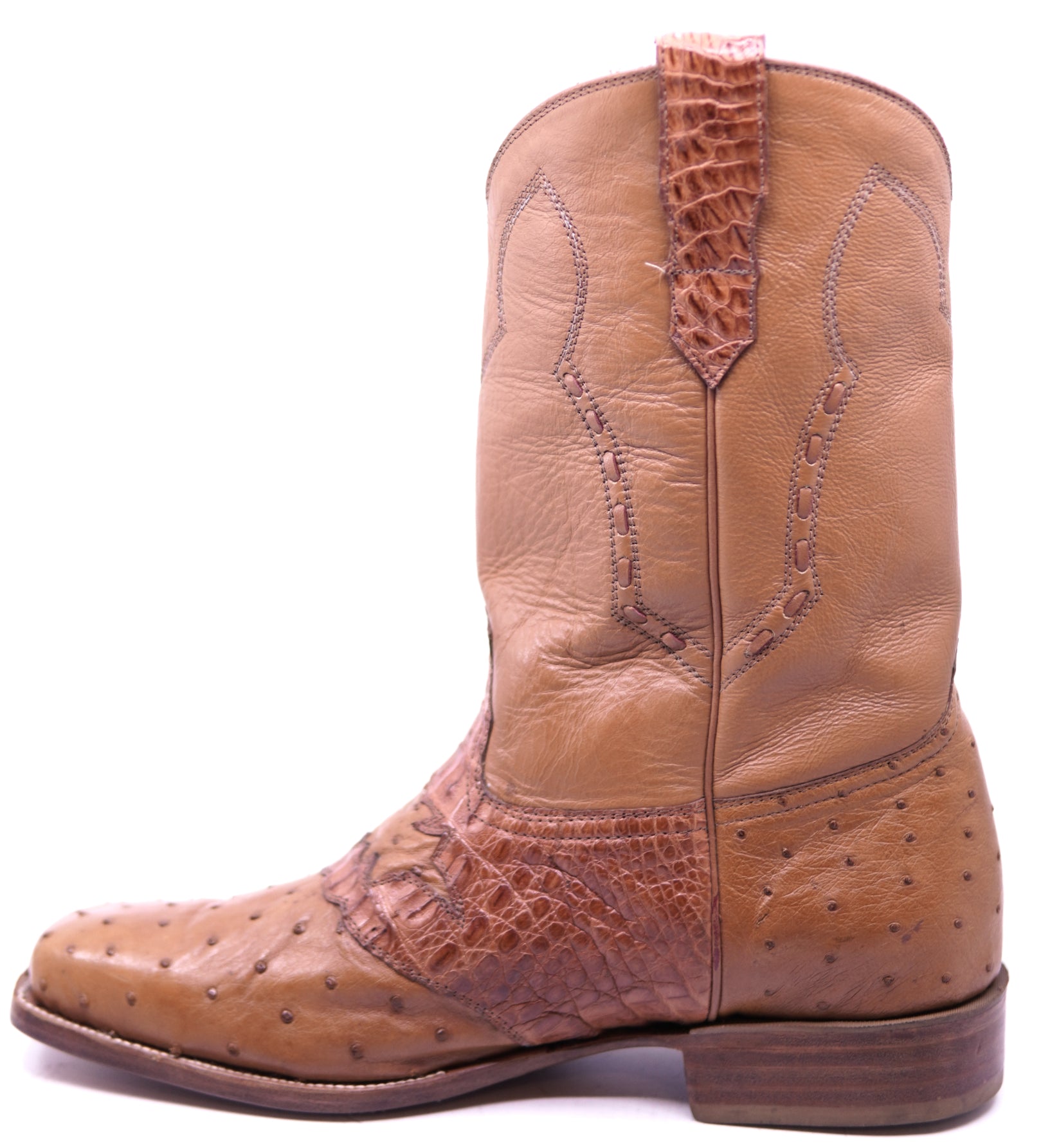 Genuine Ostrich & Caiman Cowboy Boots image 1