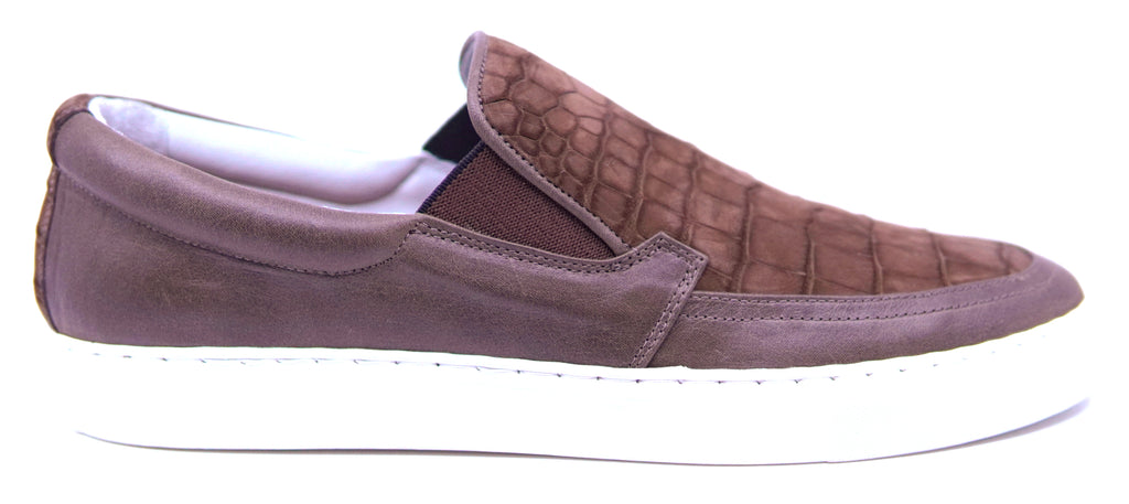 Alligator Suede & Leather Slip-on Sneaker image 0