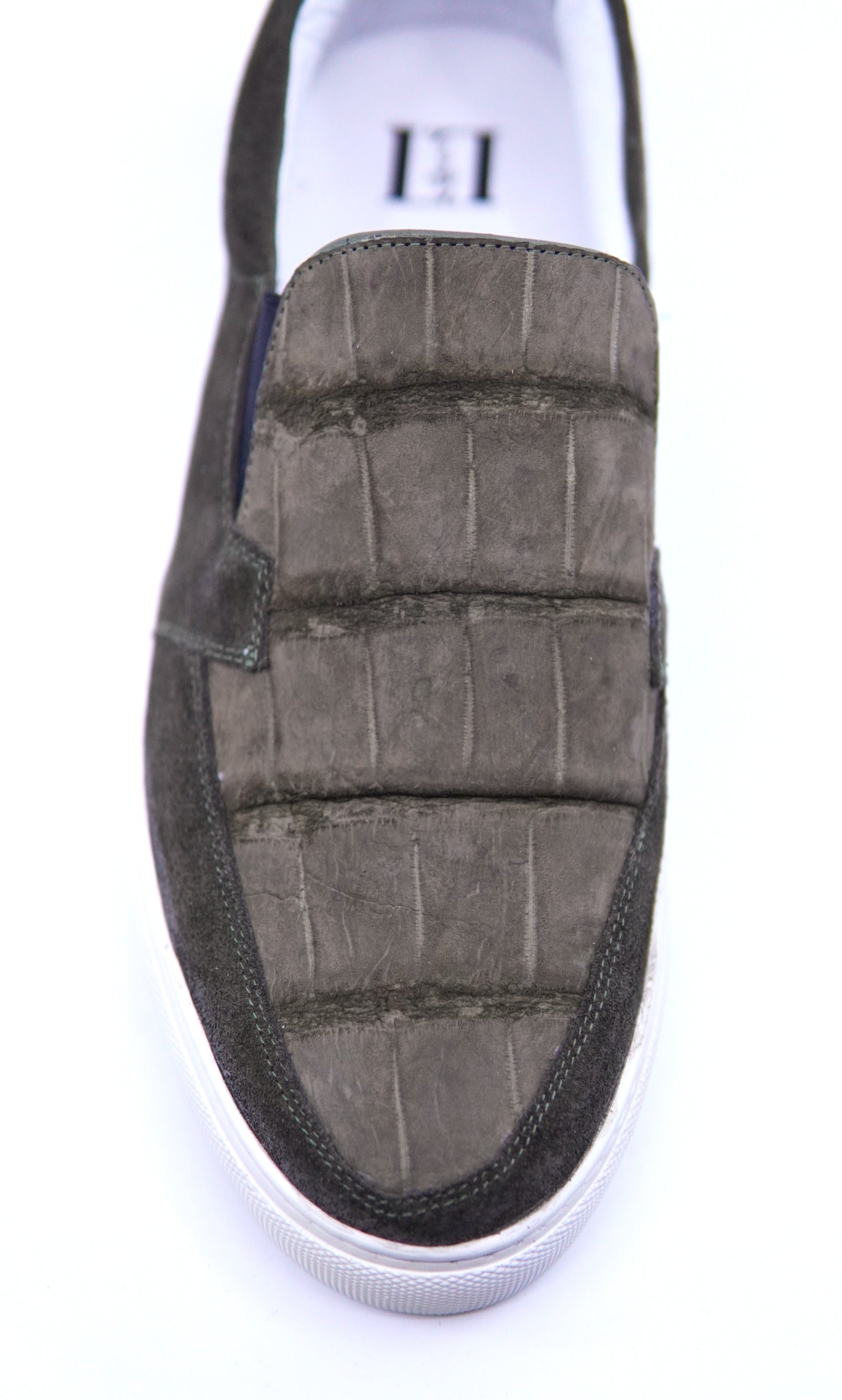 Alligator & Suede Slip On Sneaker US 10 image 1