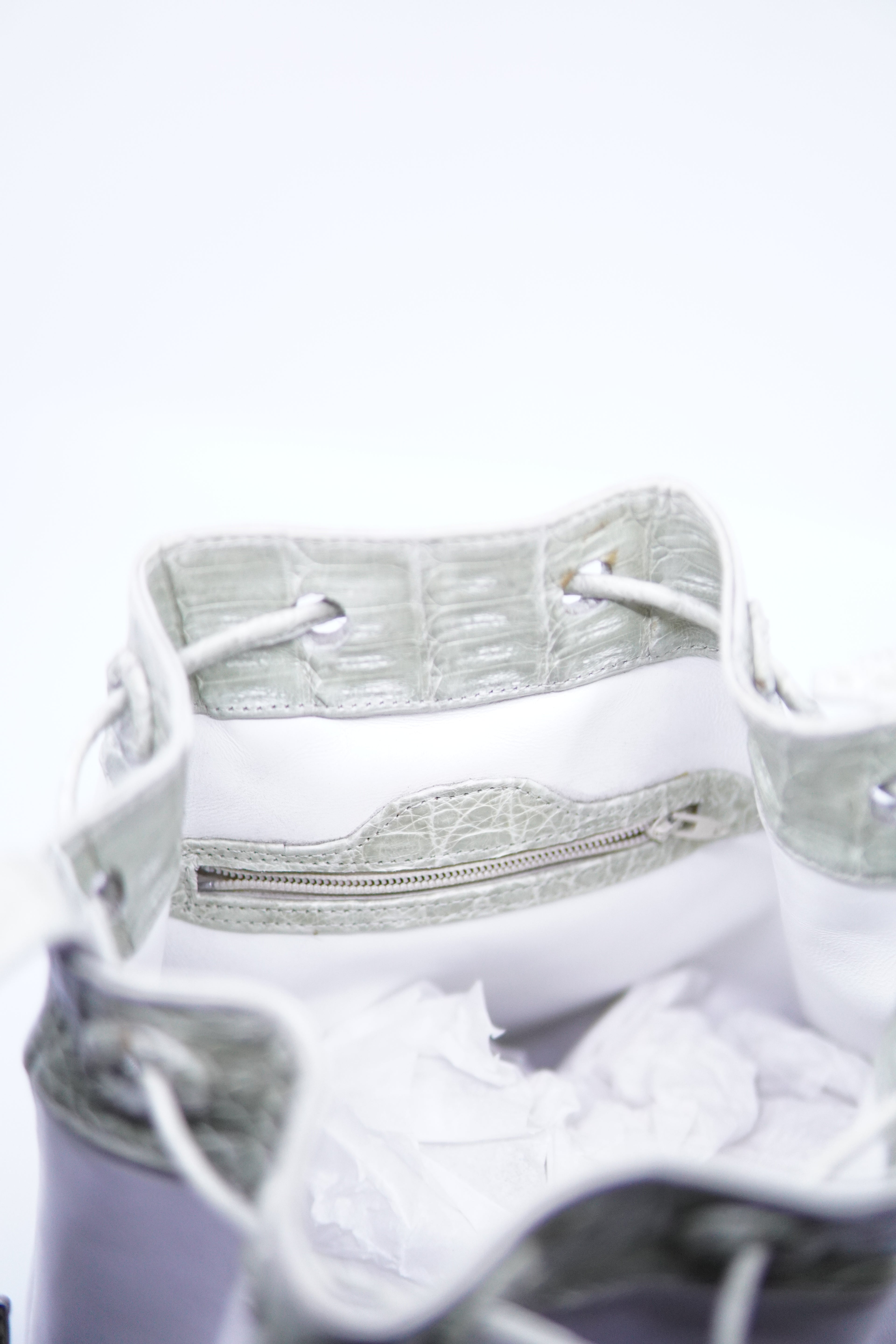 Crocodile & Leather Drawstring Bag image 2