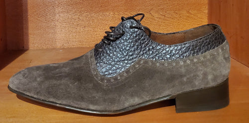 Brown Buffalo and Suede Dress Shoe US Men's 11.5 image 1