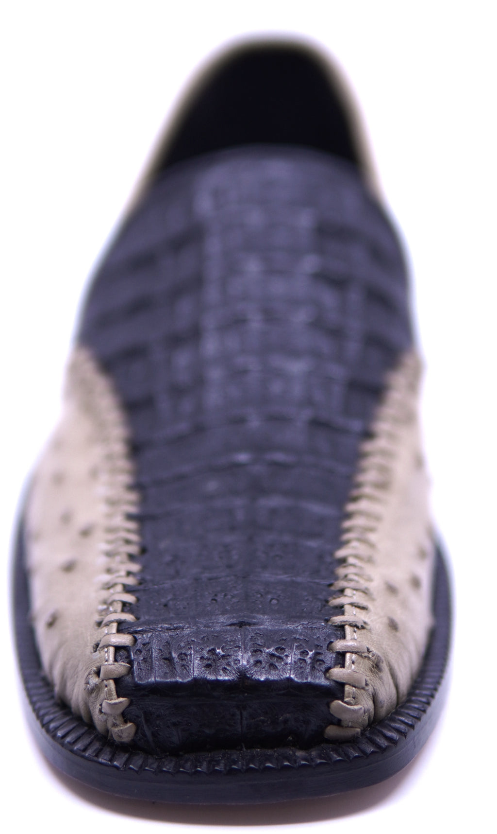 Genuine Black HB Crocodile & Oryx Ostrich Loafer Dress Shoe 12-USMen's image 3