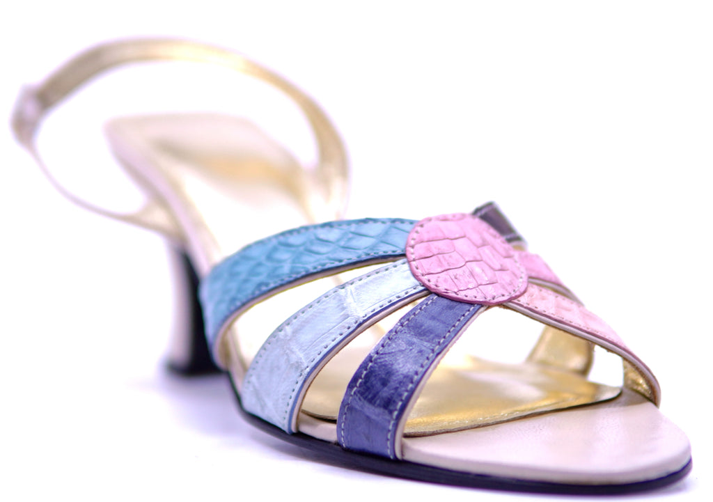 Genuine Crocodile Colorful Heel 6-US Women's image 2