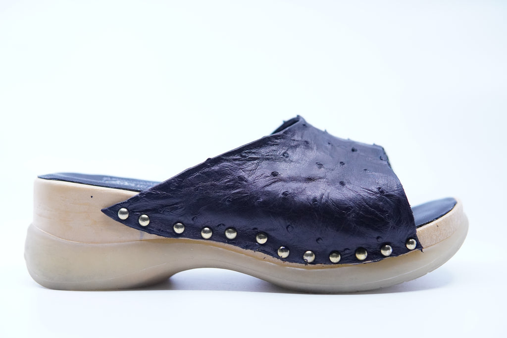 Cognac Ostrich Clog US Women's 11 image 6