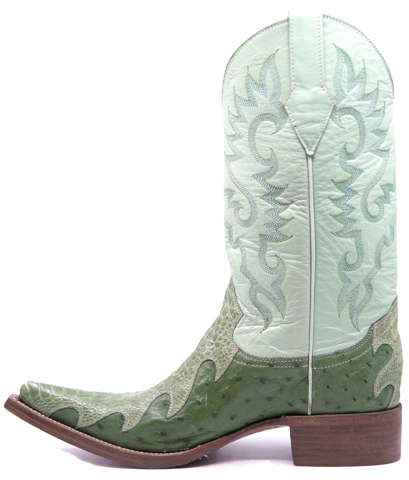 Genuine Ostrich Pointed Toe Western Boots image 1