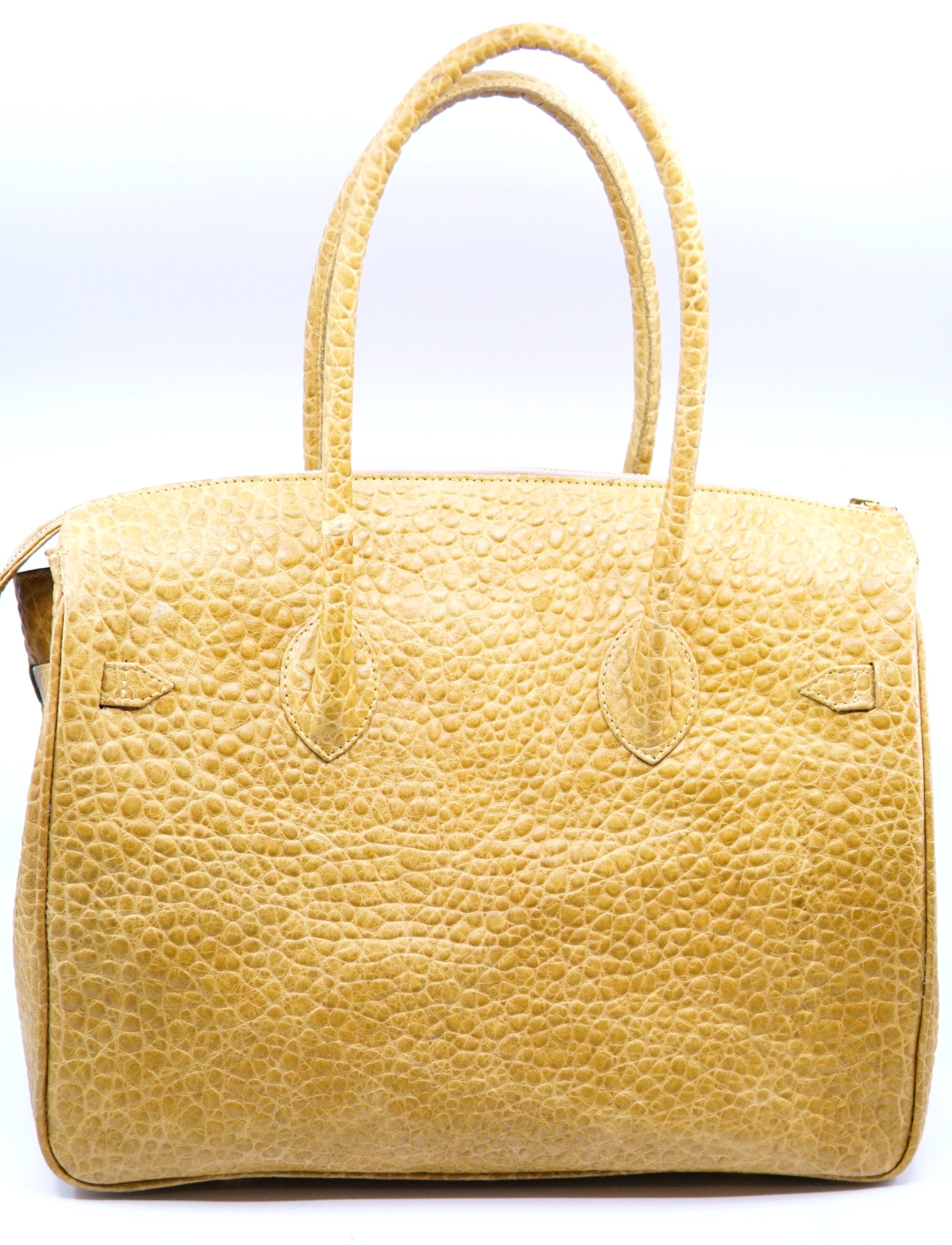 Yellow Textured Leather Large Purse image 2