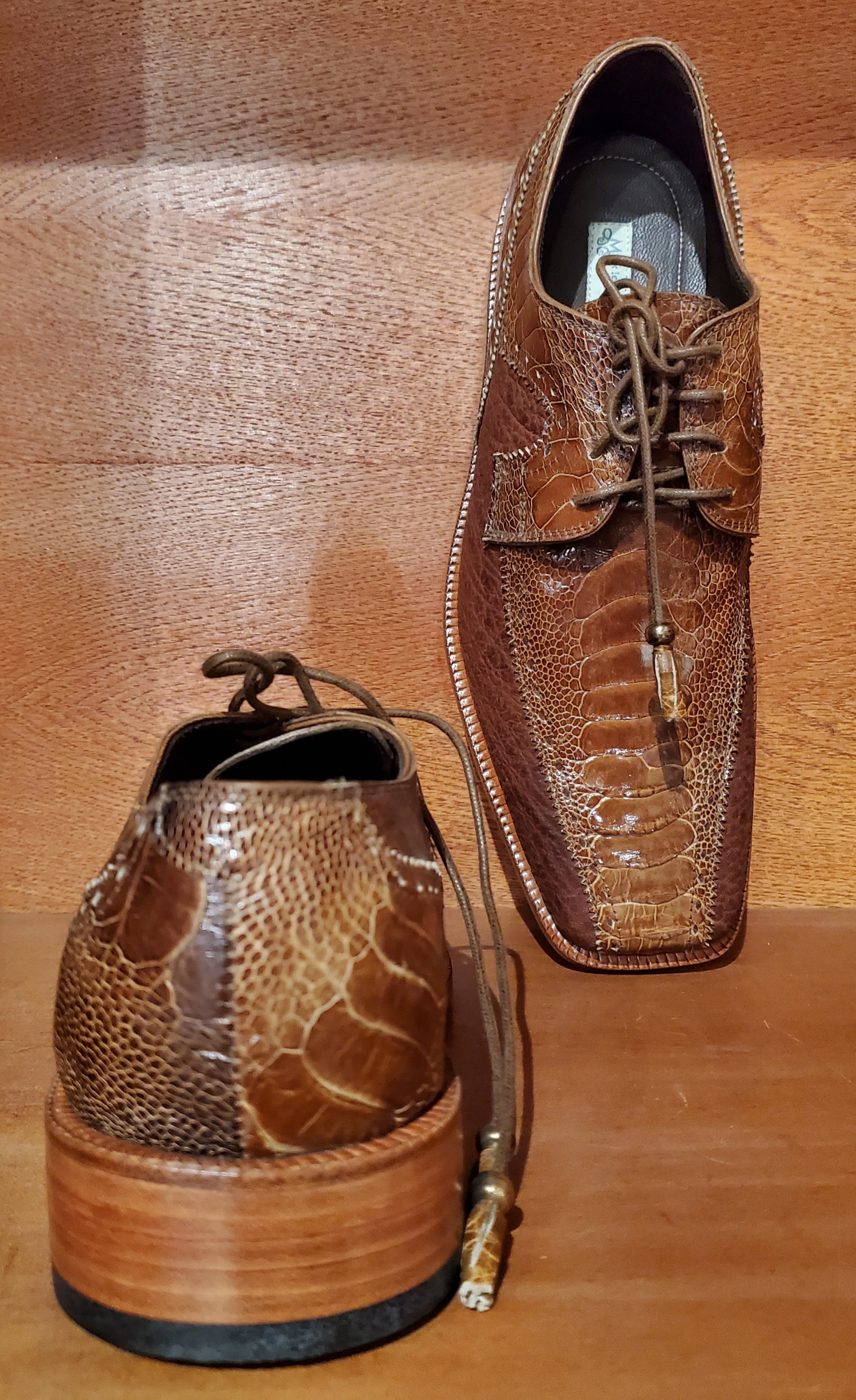 Ostrich Leg & Elephant Dress Shoe US Men's 10.5 image 3