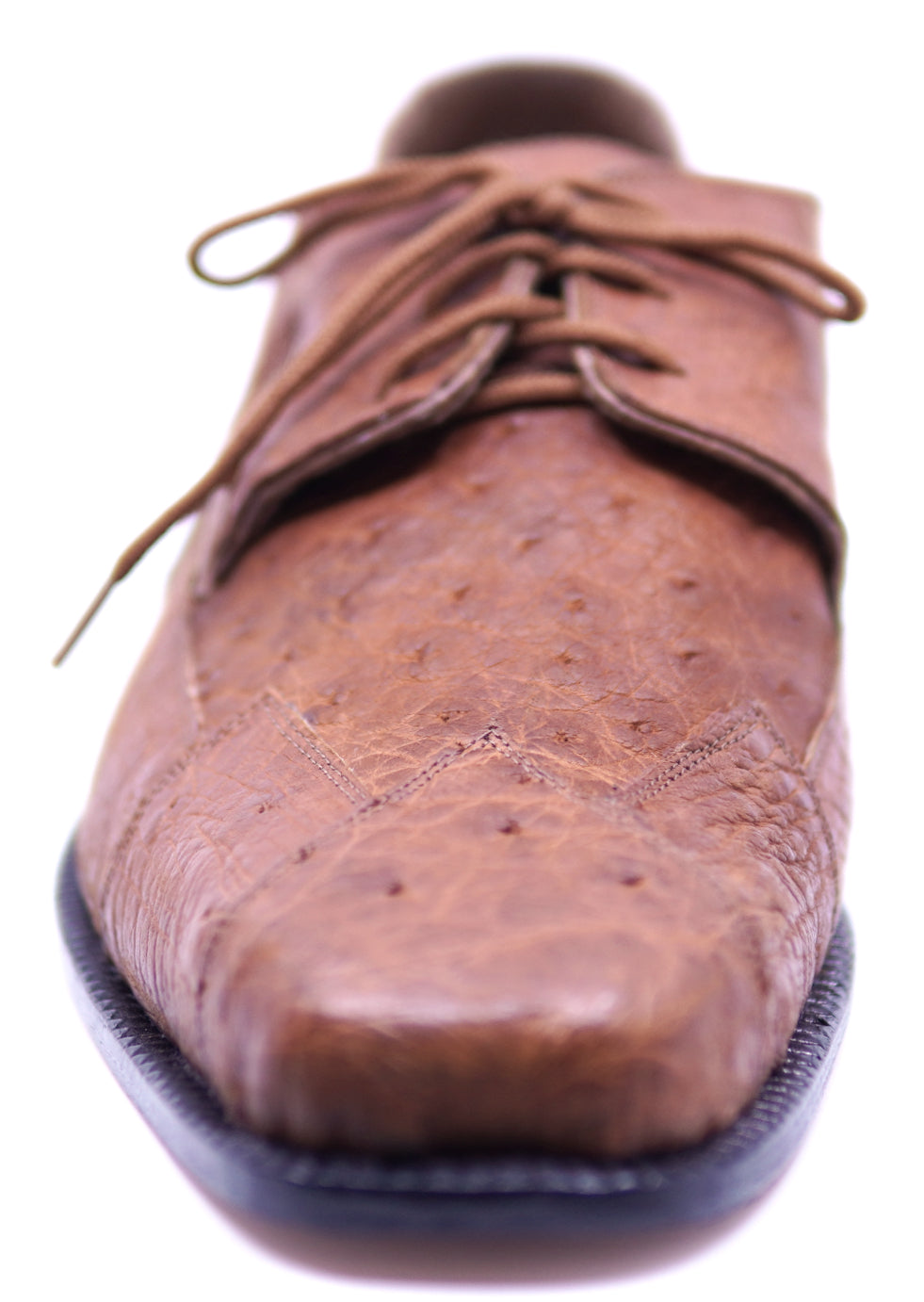 Genuine Cognac Ostrich 007 Dress Shoe 12-US Men's image 3