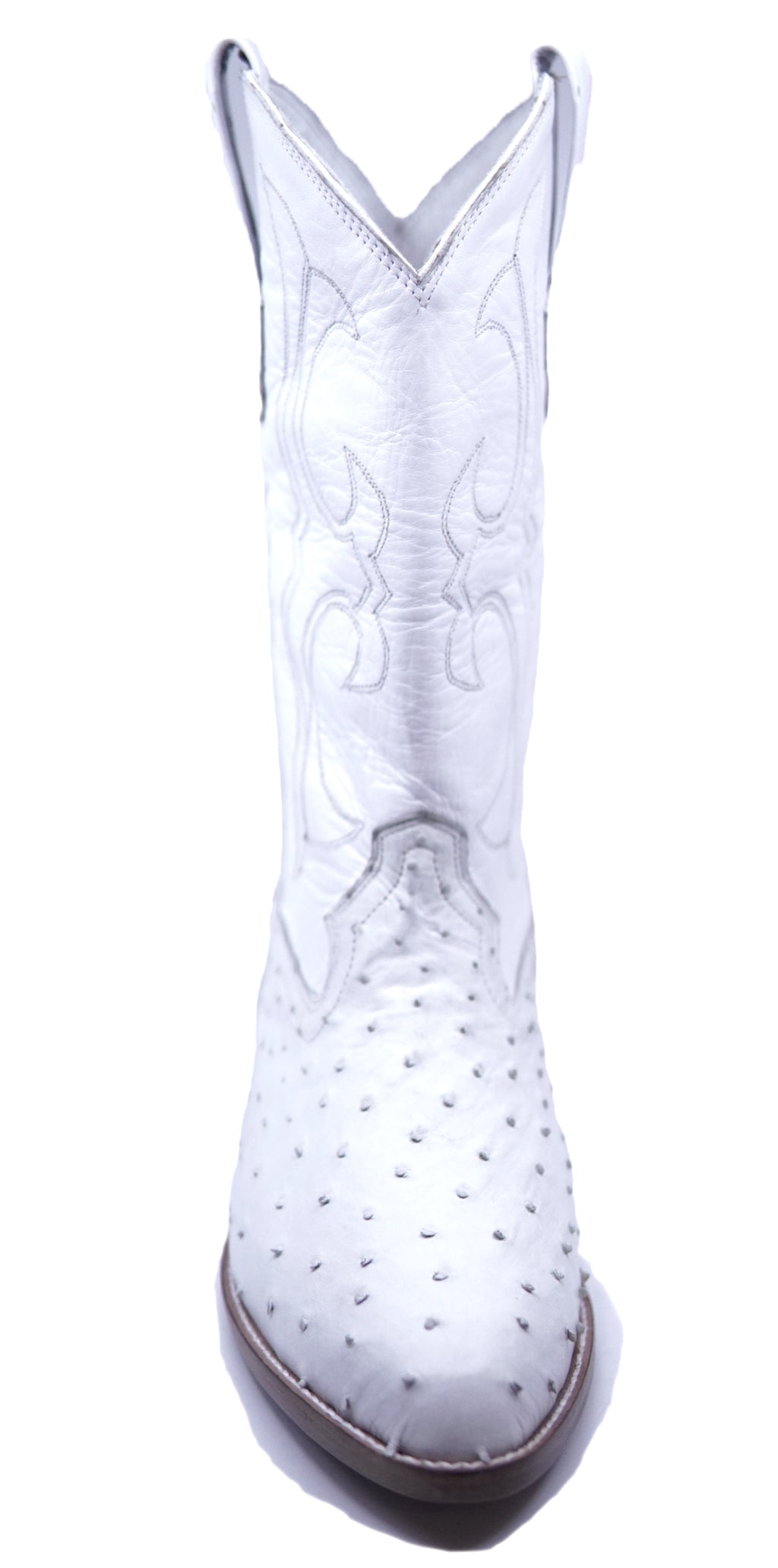 Winter White Ostrich Cowboy Boots image 3