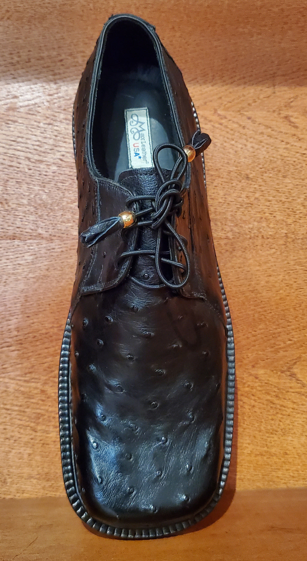 Full Black Ostrich Dress Shoe US Men's 10.5 image 2