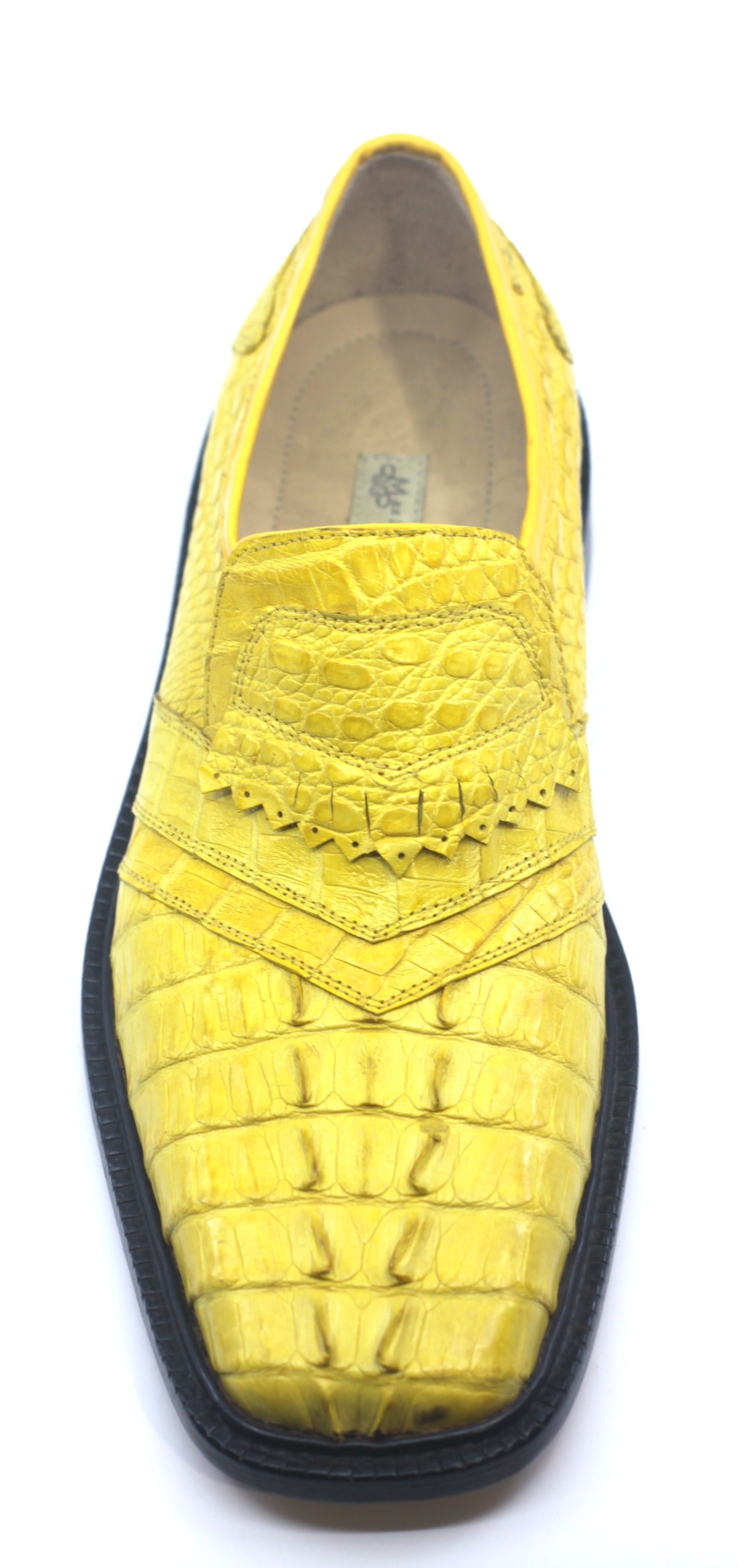Yellow Hornback Crocodile Loafer US Men's 10.5 image 1
