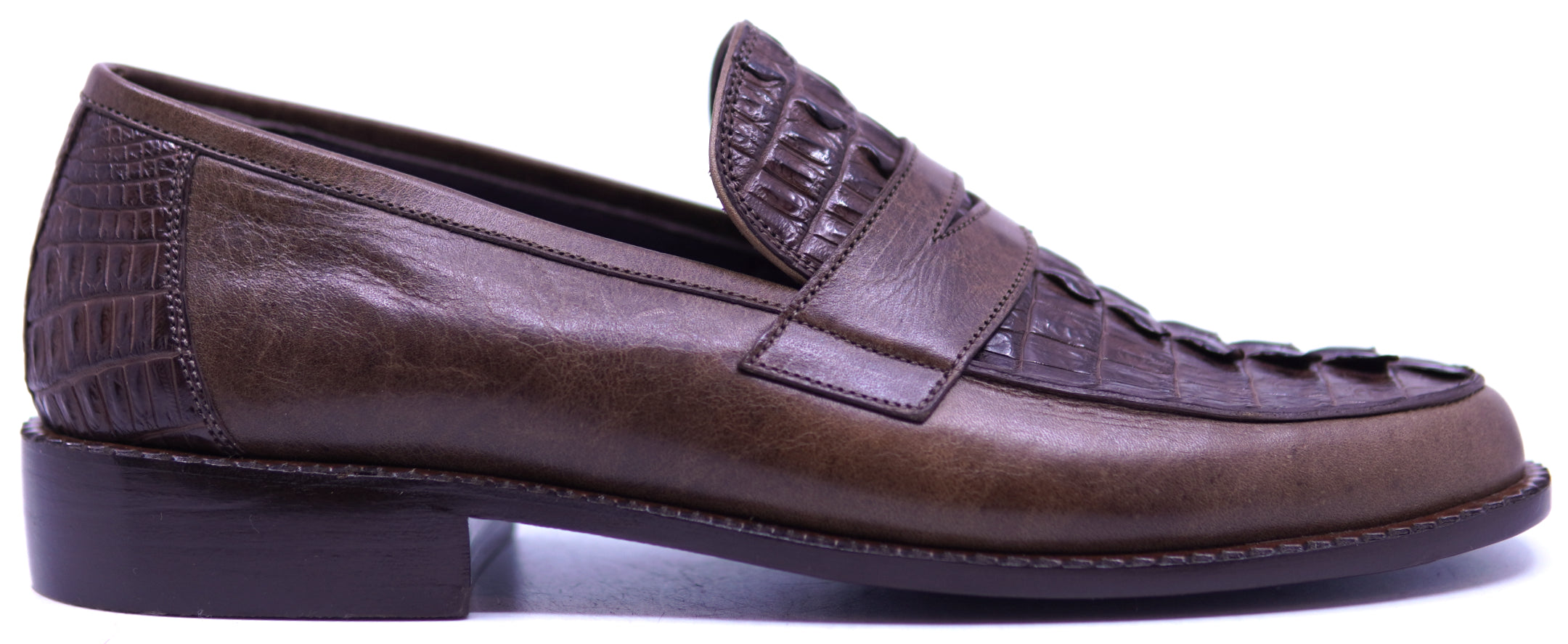Genuine Crocodile Tail & Leather Loafer 10-US Men's image 0