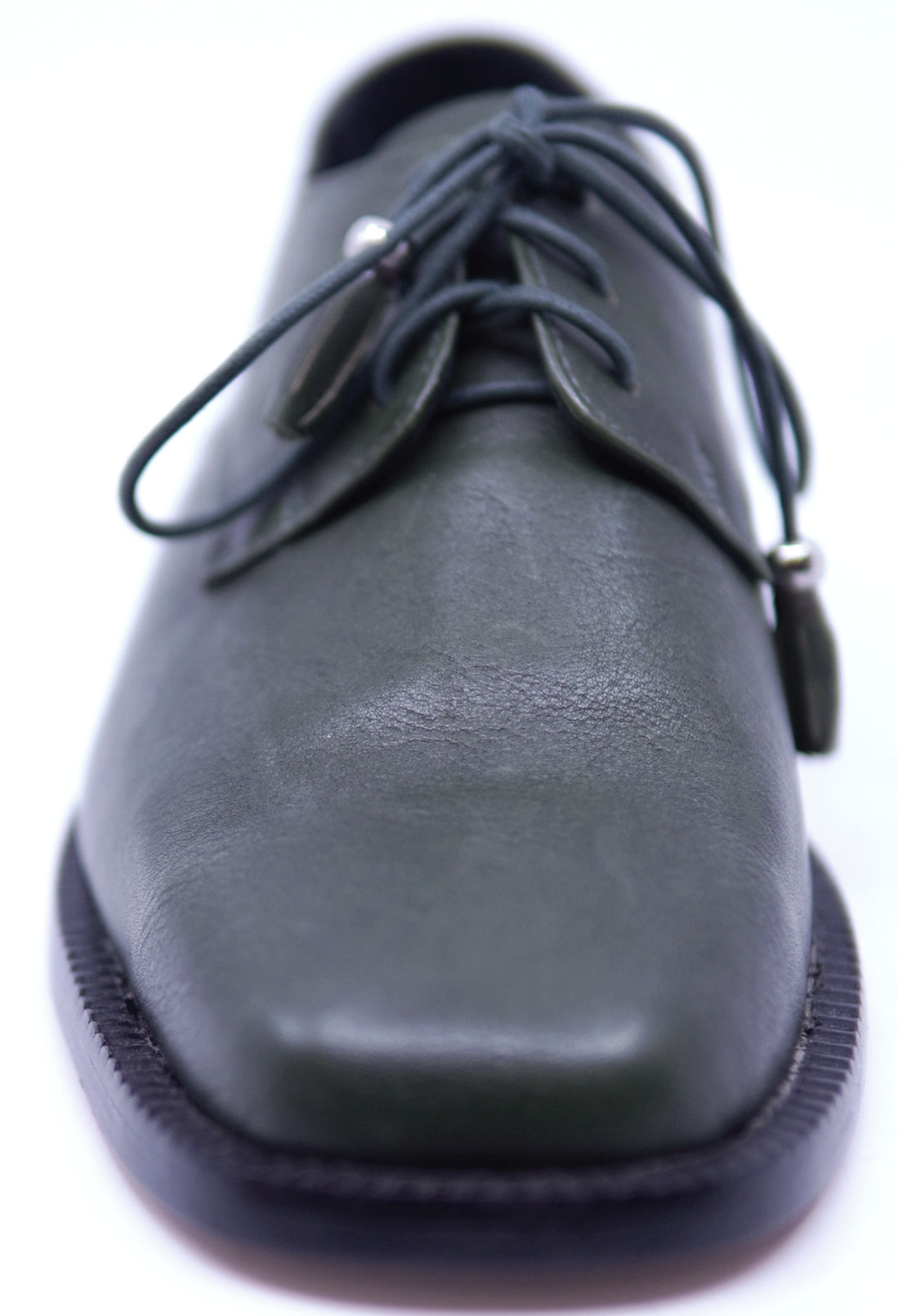Genuine Forest Green Leather Dress Shoe image 3